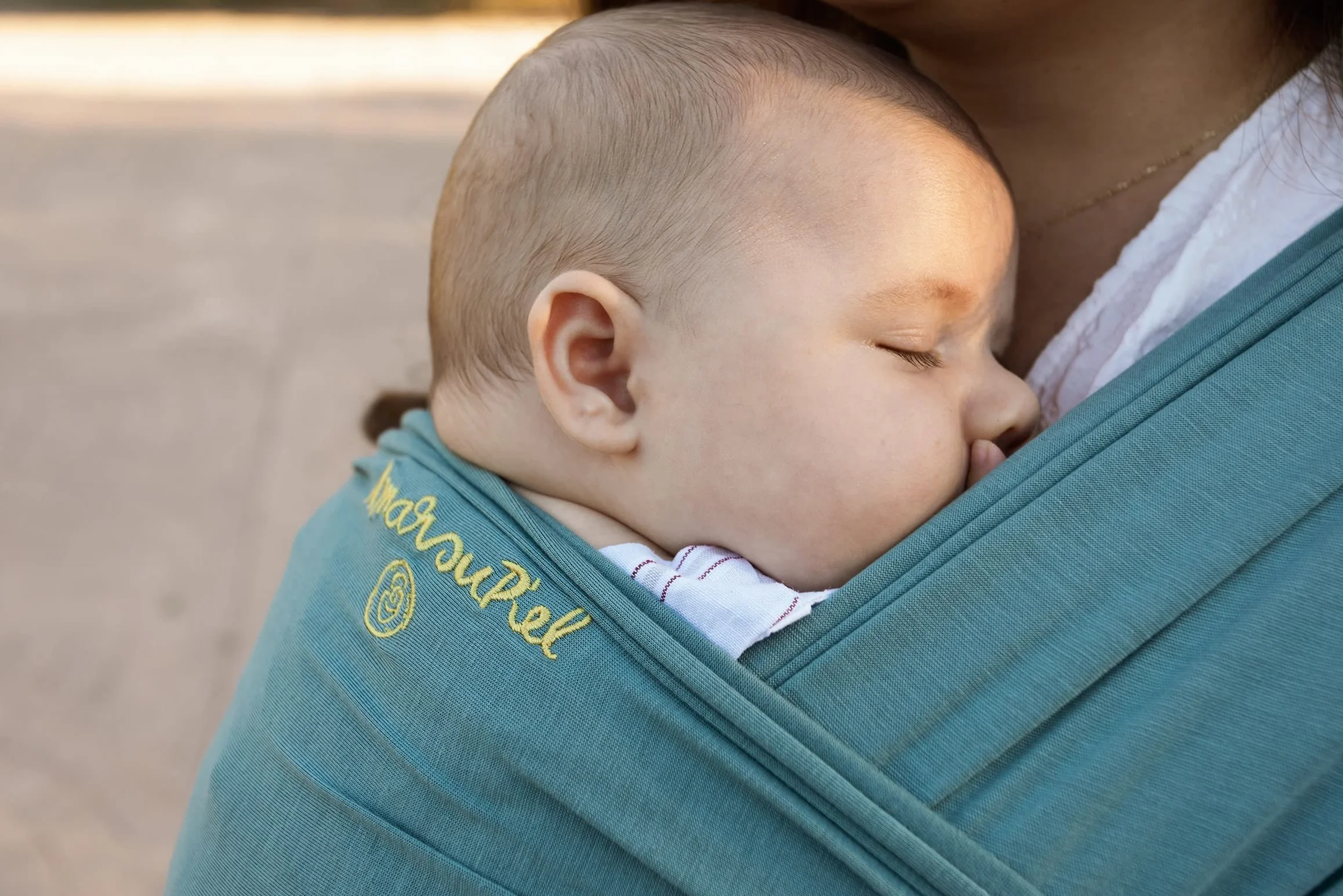 Amarsupiel Fular Portabebe Recien Nacido Elástico de Tejido Suave Bambú OEKOTEX Hasta 8kg Mint