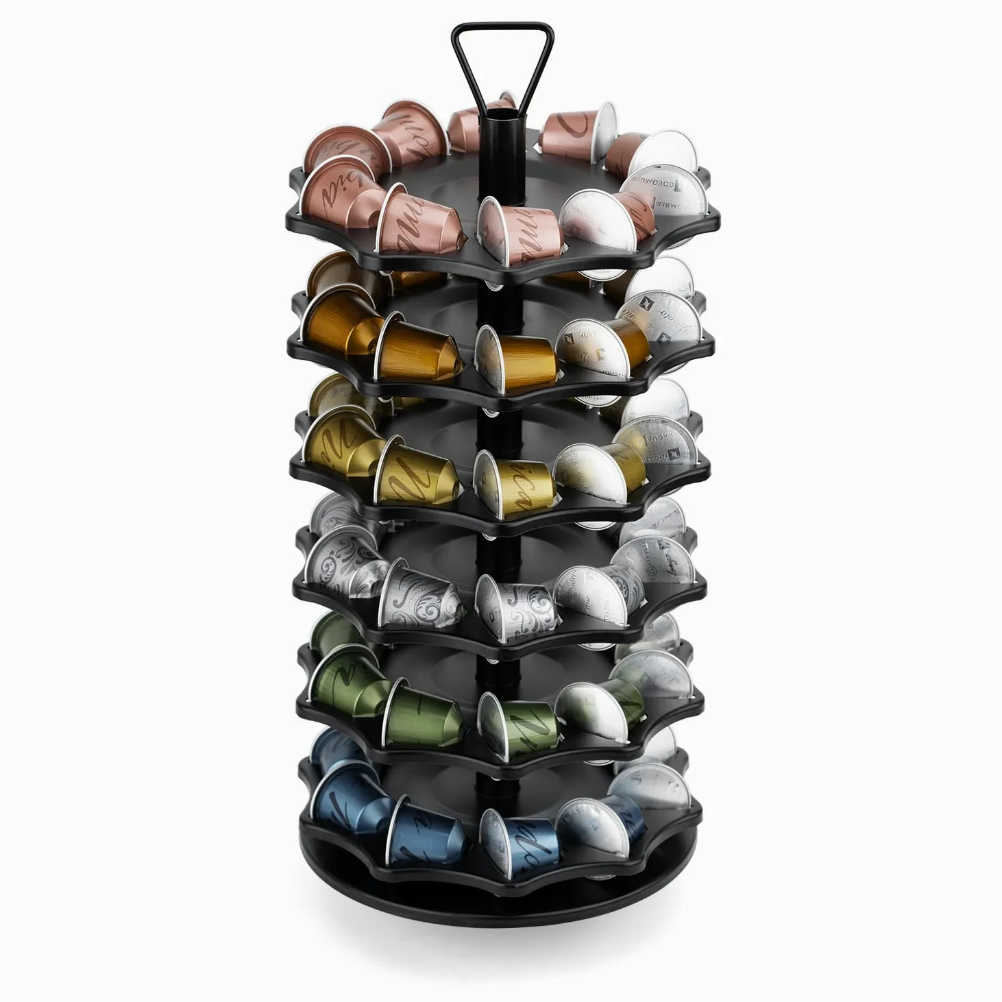 HiveNets Soporte para cápsulas de café Nespresso Original, organizador de 7 niveles, puede contener 70 cápsulas