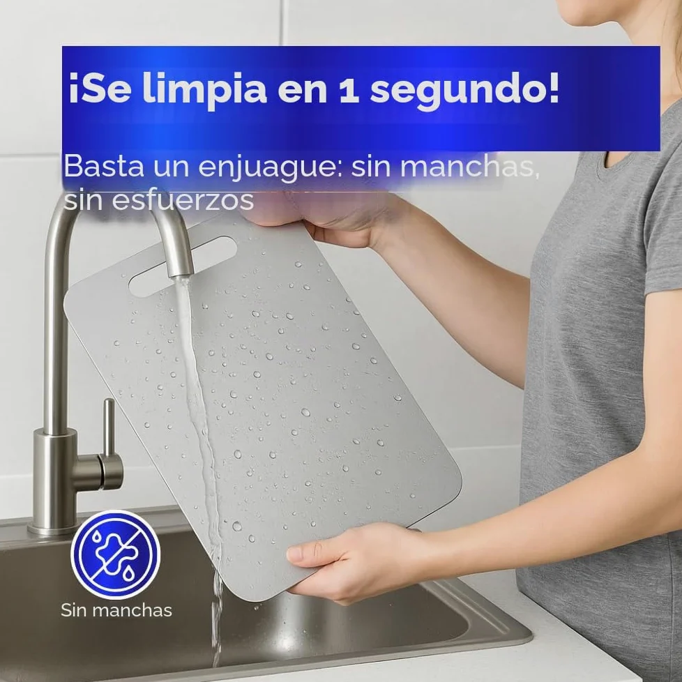 INOXLM - Tabla de cortar de acero inoxidable alimentario, 39x28 cm, apta para Haccp, profesional de doble cara, resistente, para cocina, bar y restaurante