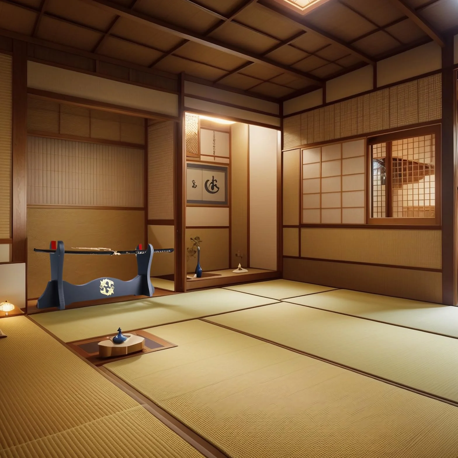Soporte de Katana de Terciopelo Japonés Acolchado - Estante de Exhibición de Samurai 4 Niveles