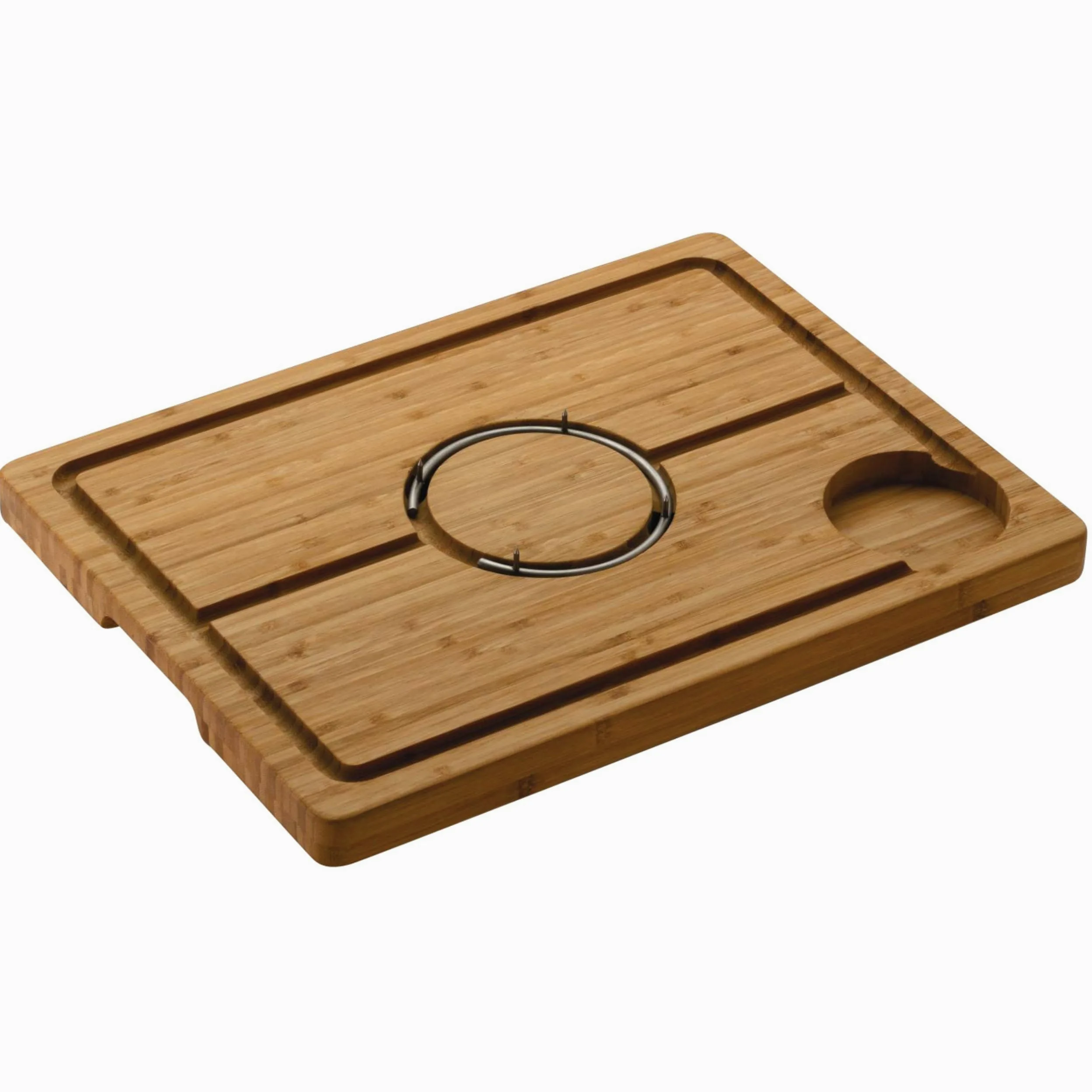 Rockingham Forge Bambú Deluxe con Púas, Tabla de Cortar y Trinchar de Madera, Marrón, 48 x 36cm