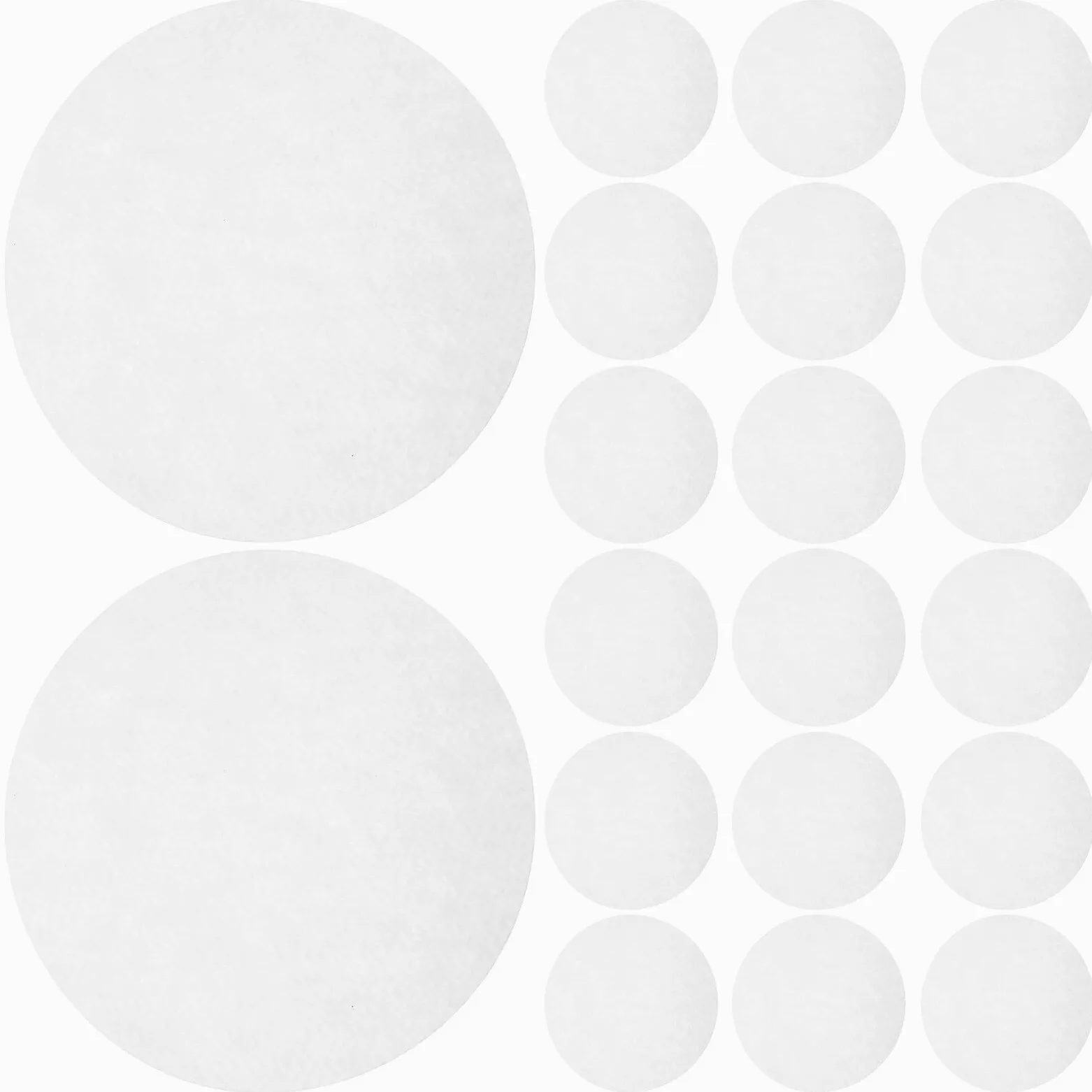 50 Unidades Protector de Placa Fieltro agarraderas para ollas de Cocina Separador de sartenes White
