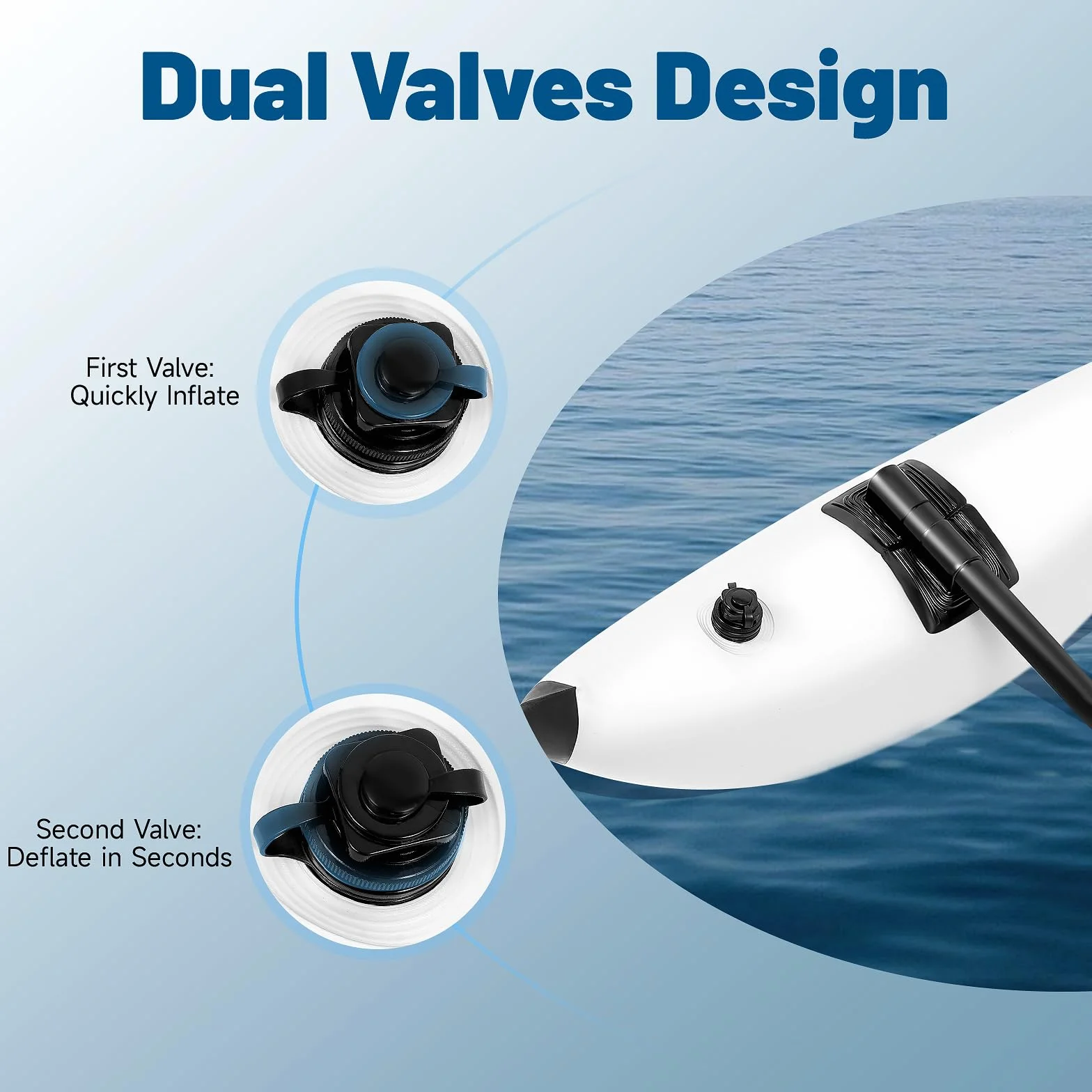 Kayak Inflatable Outrigger Stabilizer 2 Pieces Set with Aluminum Bar for Canoe