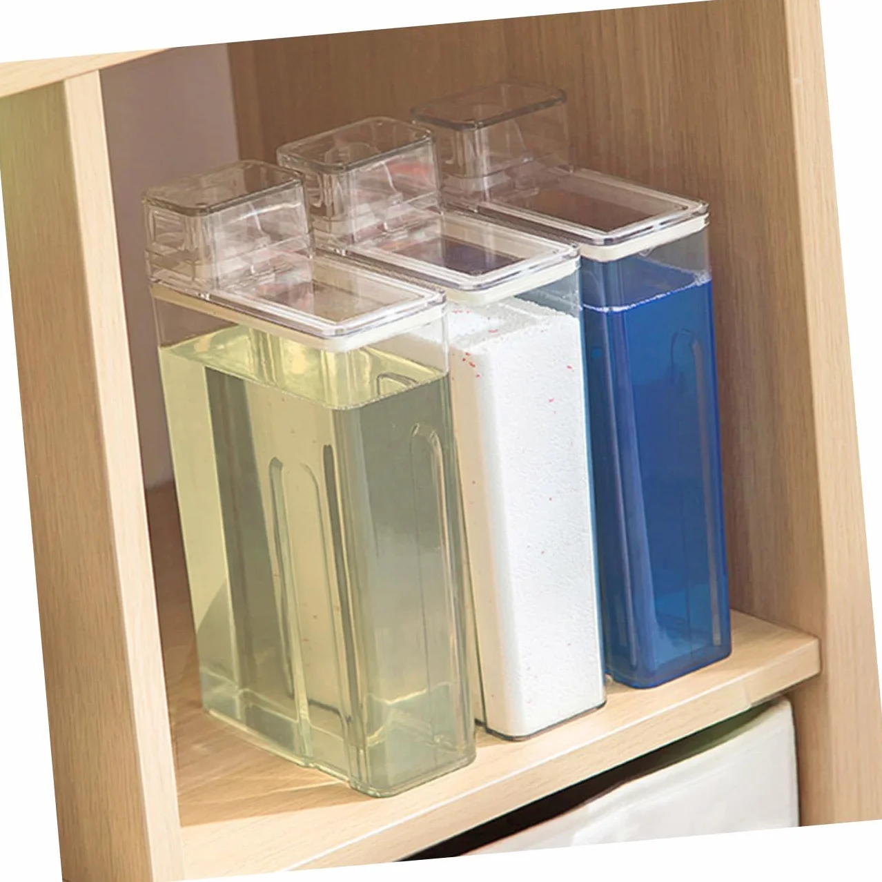 2piezas Botellas De Lavandería Rellenables De Transparente para Líquidos Detergentes y Jabones para Almacenamiento De Loción Baño