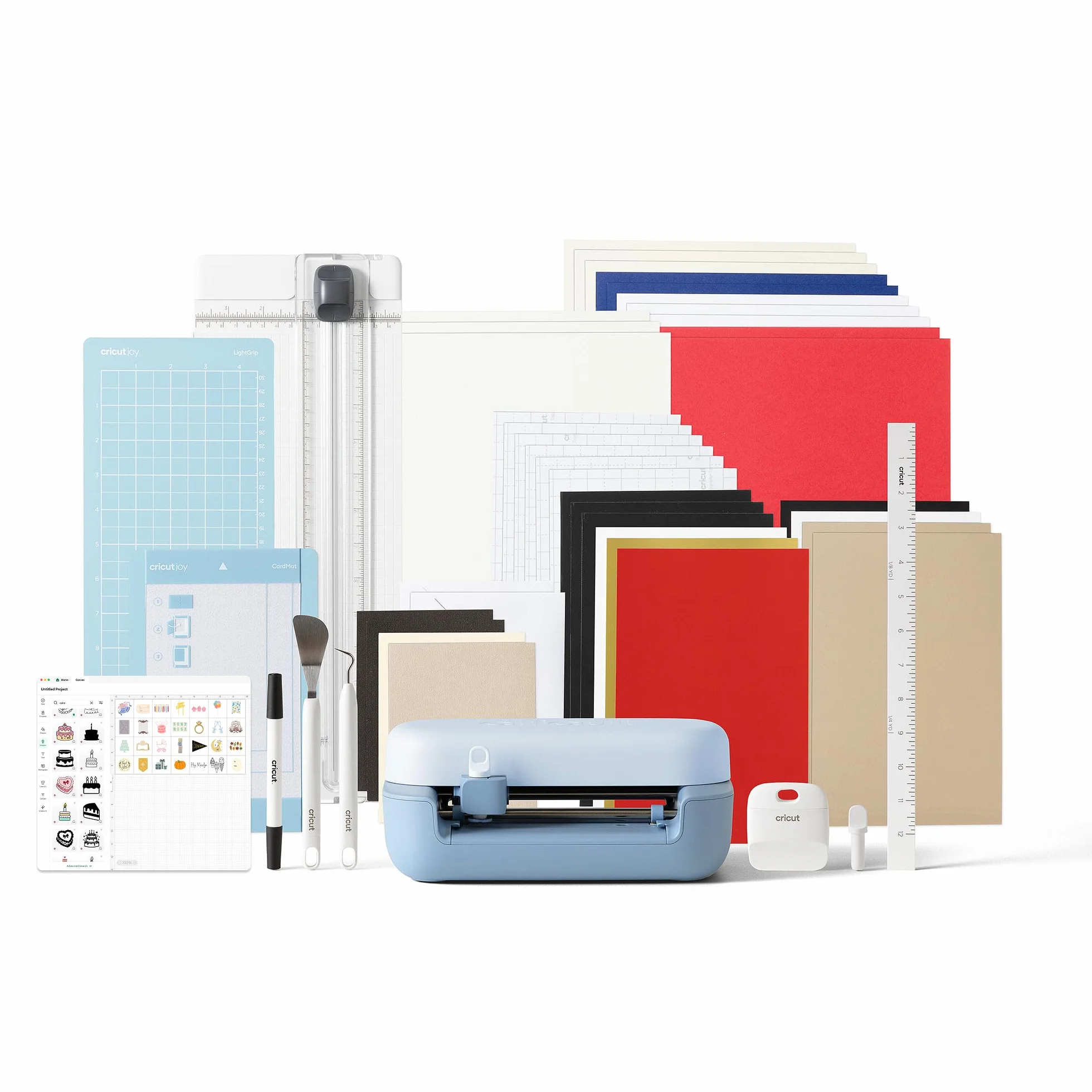 Cricut Joy™ 2 Essential Bundle + Contenido digital. Máquina de corte inteligente compacta, ideal para tarjetas personalizadas, pegatinas sencillas y etiquetas