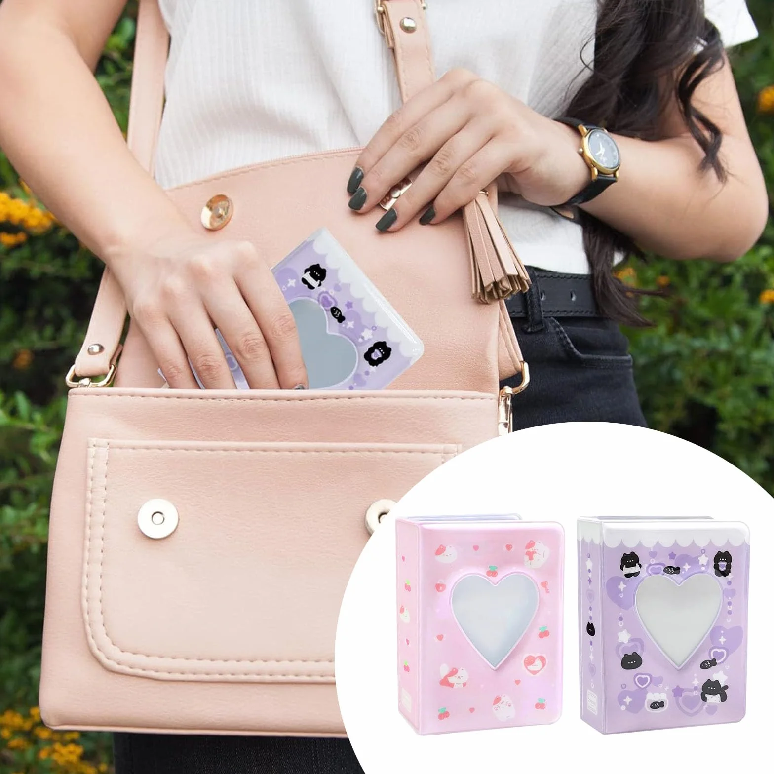 Juego De 2 Soporte Para Tarjetas Fotográficas Kpop, Mini álbum De Fotos Kpop, Photocard Holder, Mini álbumes De Fotos Con Llavero, Para Coleccionar Imágenes, Imagen