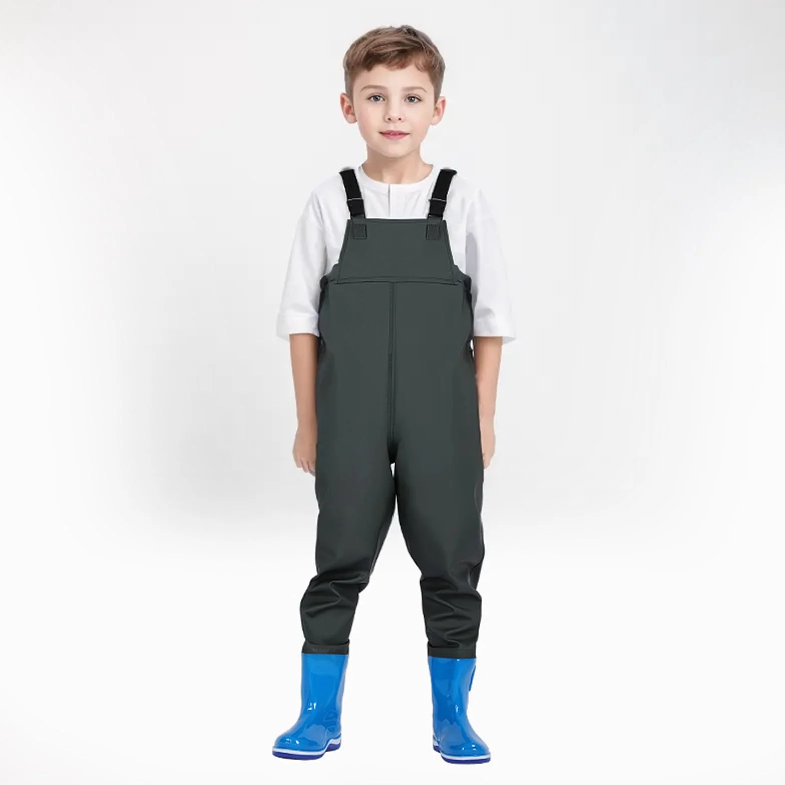 Generisch Baby Neutral Ropa Pesca Infantil Impermeable Vadeadores de Caza con Botas Ropa Bebé 2 Años