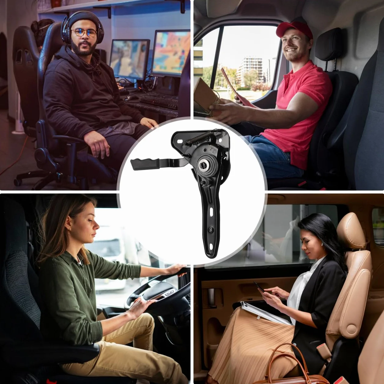 Ajustador De Ángulo De Silla 180 Grados Regulador Multiángulo para Oficina Y Gaming Compatible con Sillas Ergonómicas Repuesto Fácil Instalación