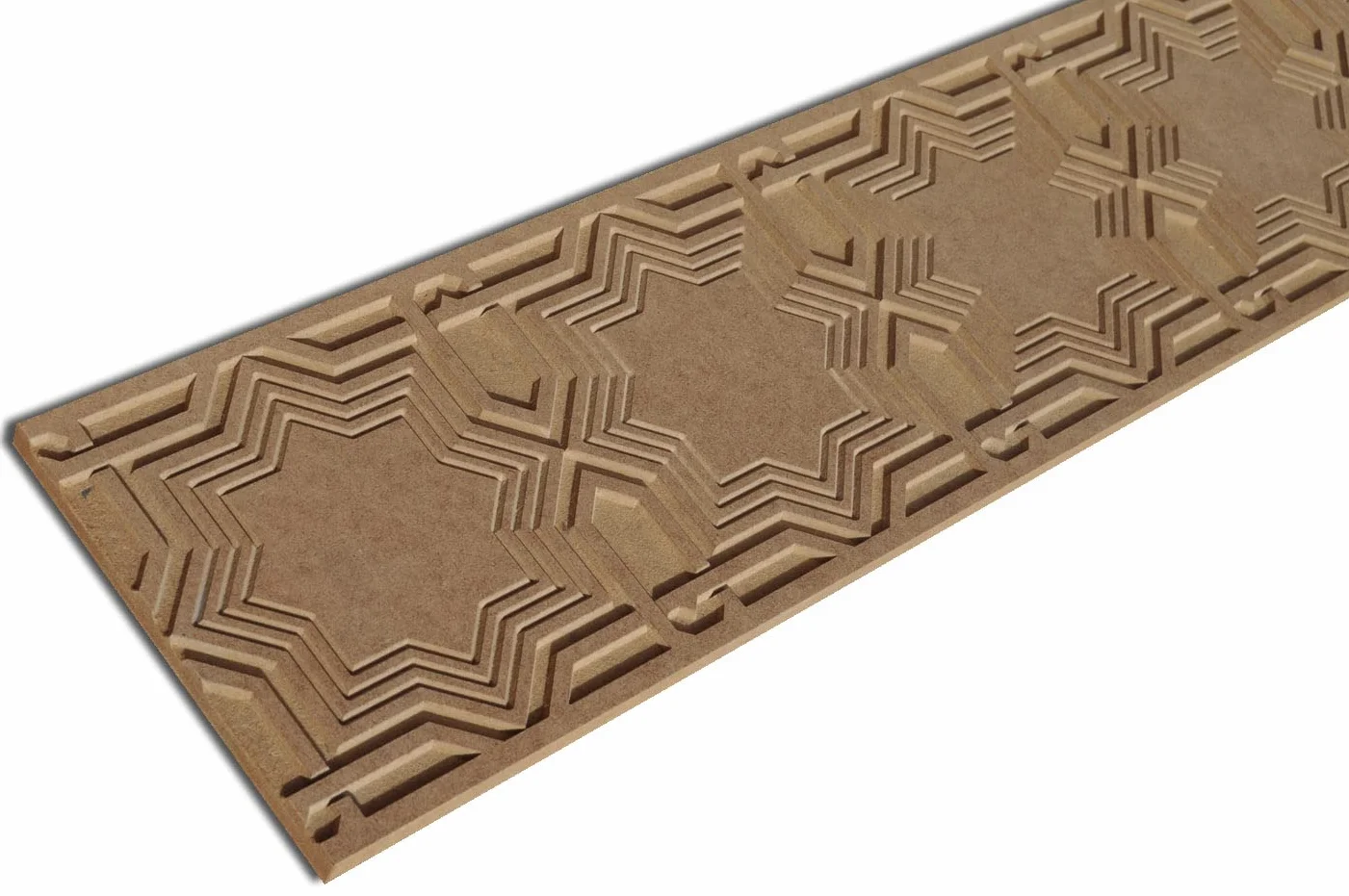 Cenefa de Madera Decorativa (Pack 4 Unidades) DM 100 x 10 cm | Cenefas de Madera Tallada, Moldura Decorativa para Pared, Cenefas para Paredes.… (Modelo 3)