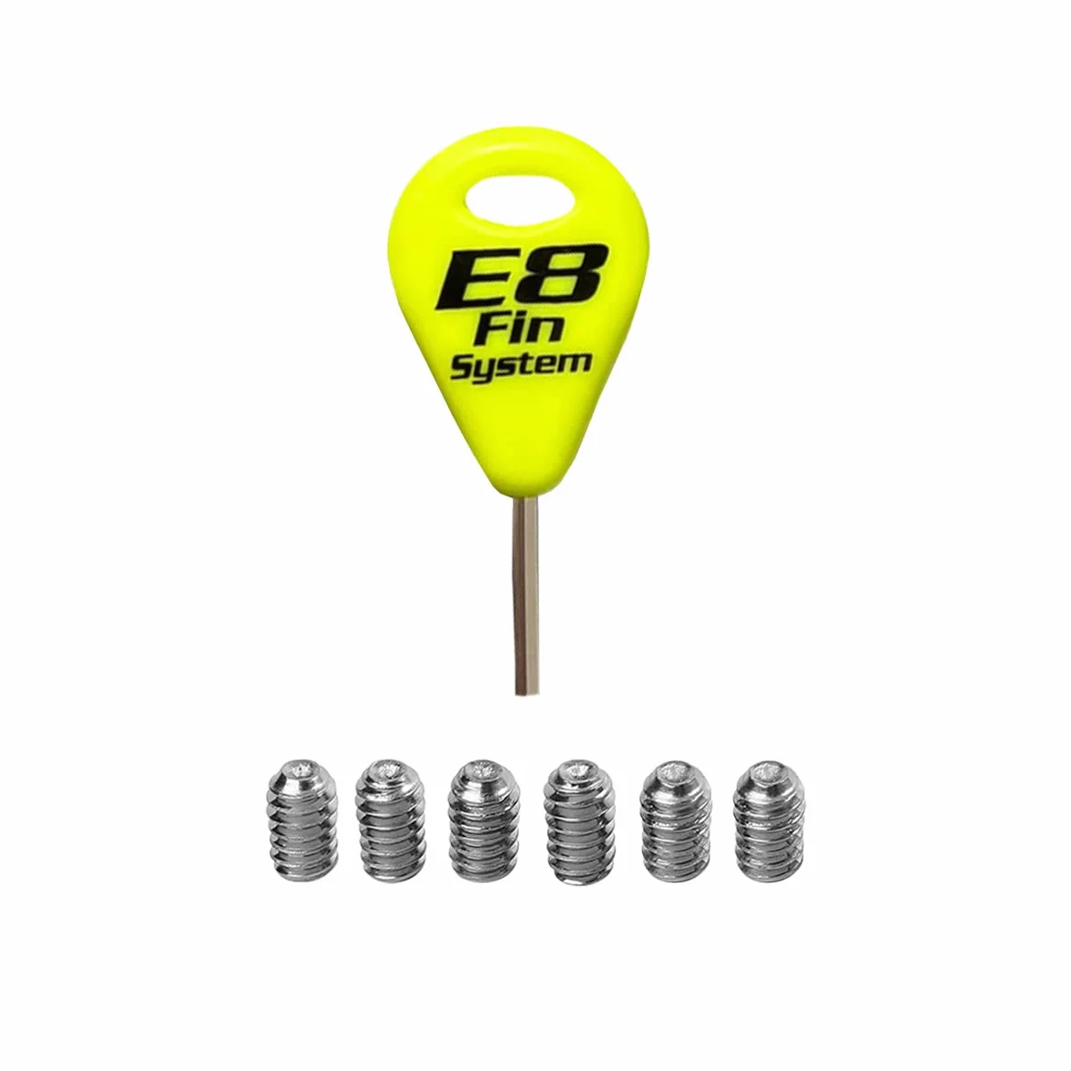 Pack de 1 Llave de Aleta de la Tabla de Surf y 6 Tornillos de Aleta de Acero Inoxidable - Accesorios Tabla Surf - Llaves reemplazo para Quilla - Tecla de Aleta de Surf