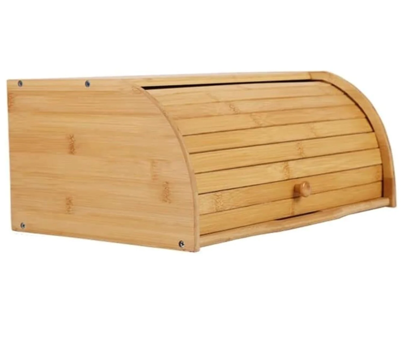 Caja De Pan Panera para Pan Caja De Pan De Bambú, Contenedor De Almacenamiento De Pan con Encimera Enrollable, Soporte De Pan Creativo Simple para Decoración Caja Contenedor De Pan