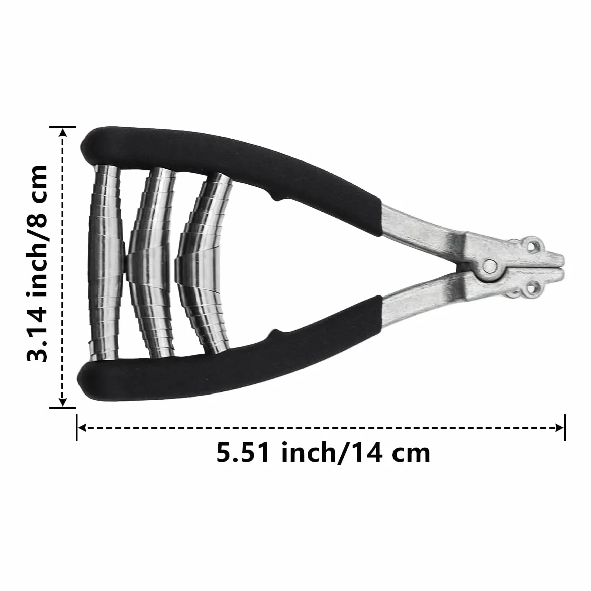 Abrazadera de Inicio para Raqueta de Tenis de Cabeza Ancha, 3 Resortes, Negro