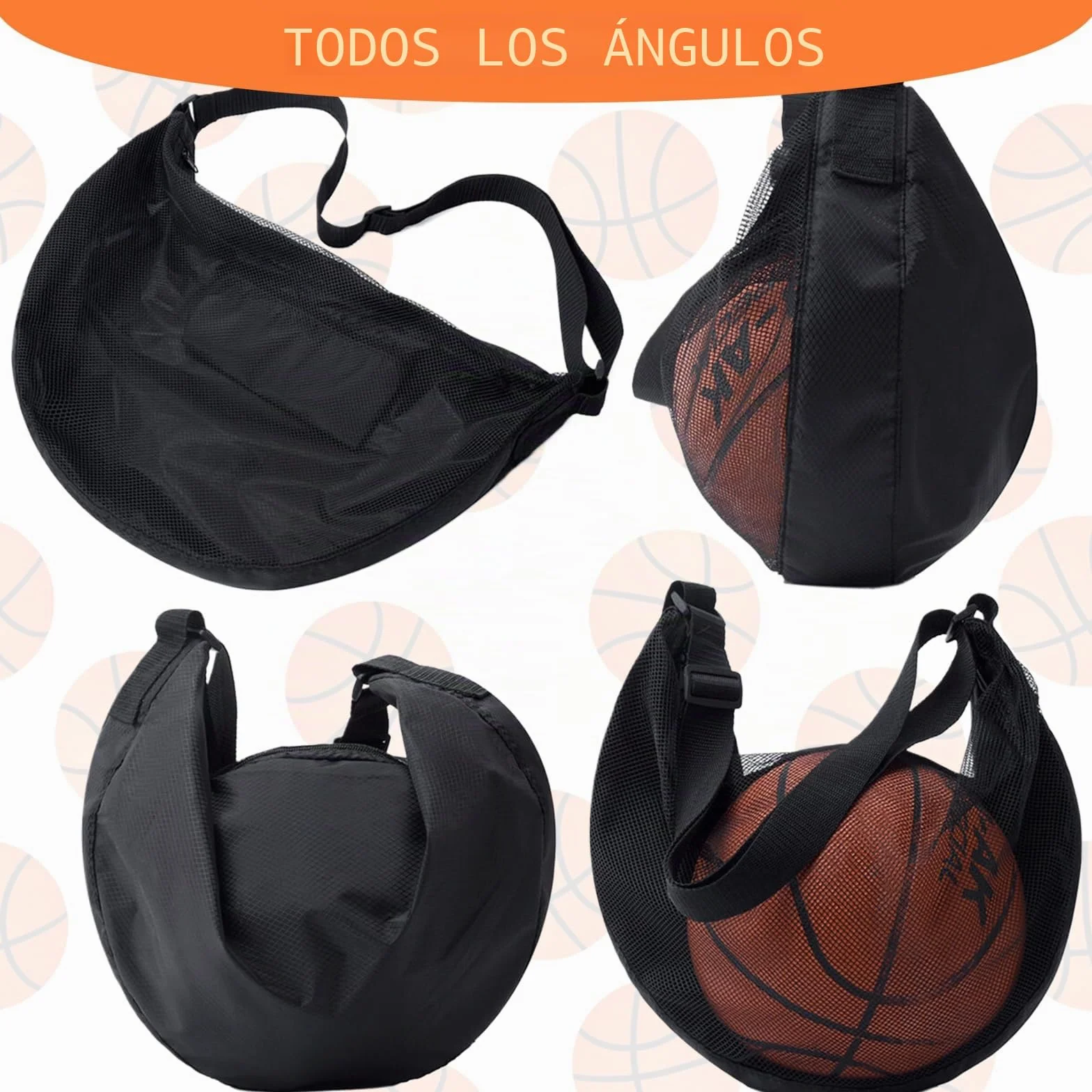 Guarda Pelotas Futbol Mochila Bolsa de Malla Deportiva Portátil para Deportes