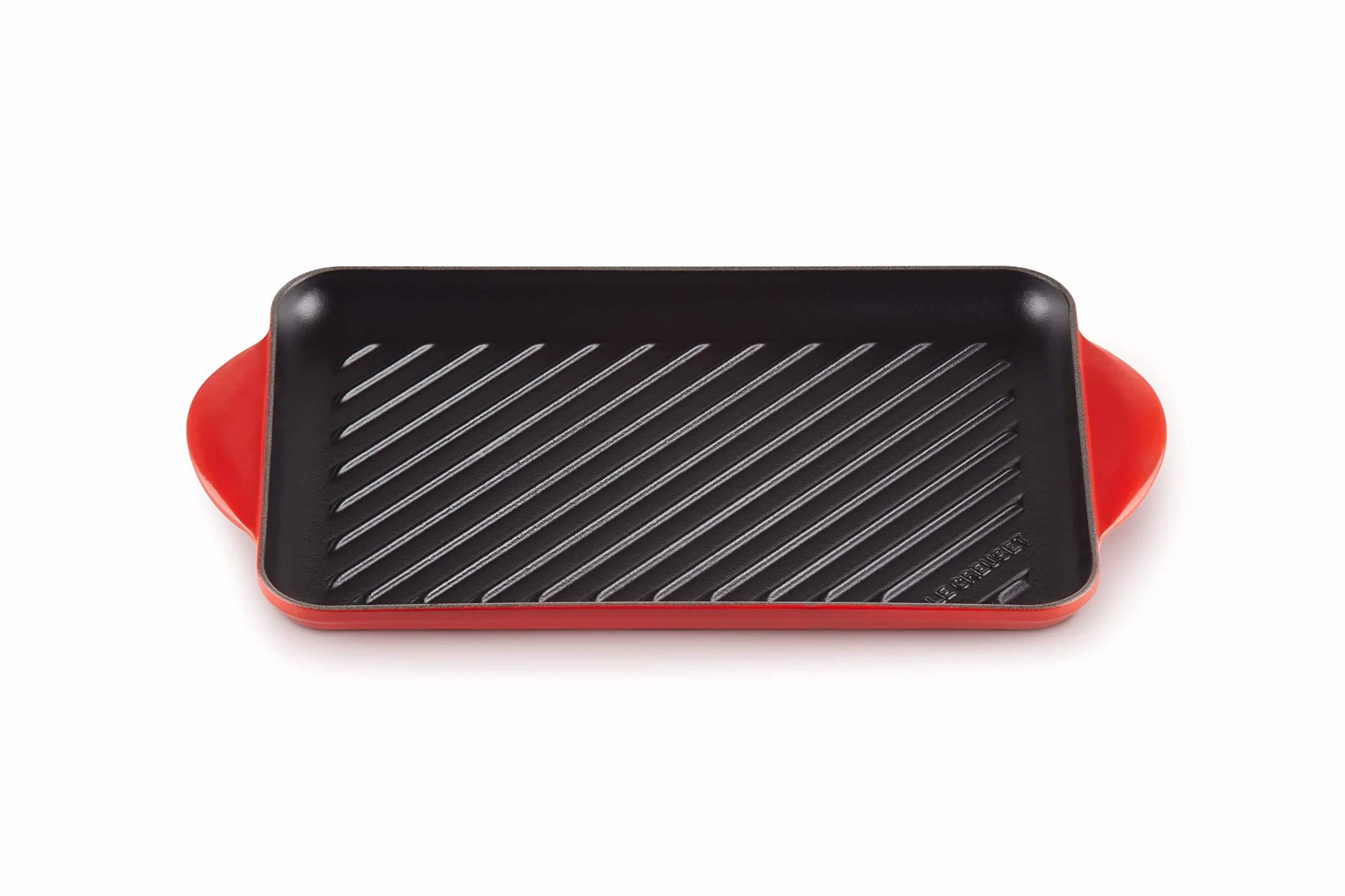 LE CREUSET Parrilla rectangular grill de hierro fundido, 32 cm, Cereza, 20202320600460
