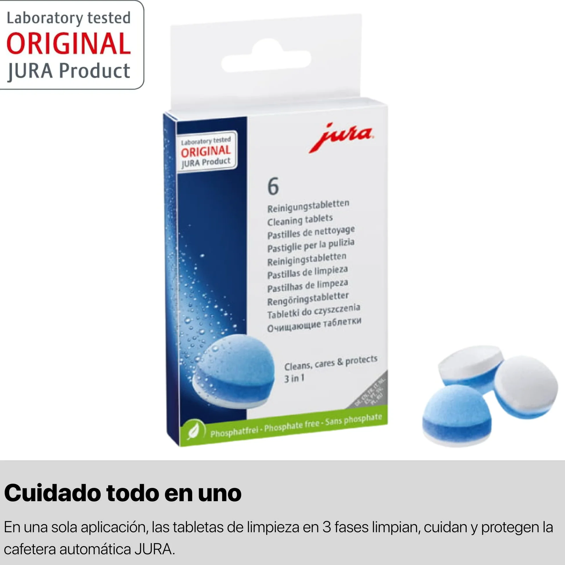 JURA 4 pastillas de limpieza Jura 62715 de 6 unidades.
