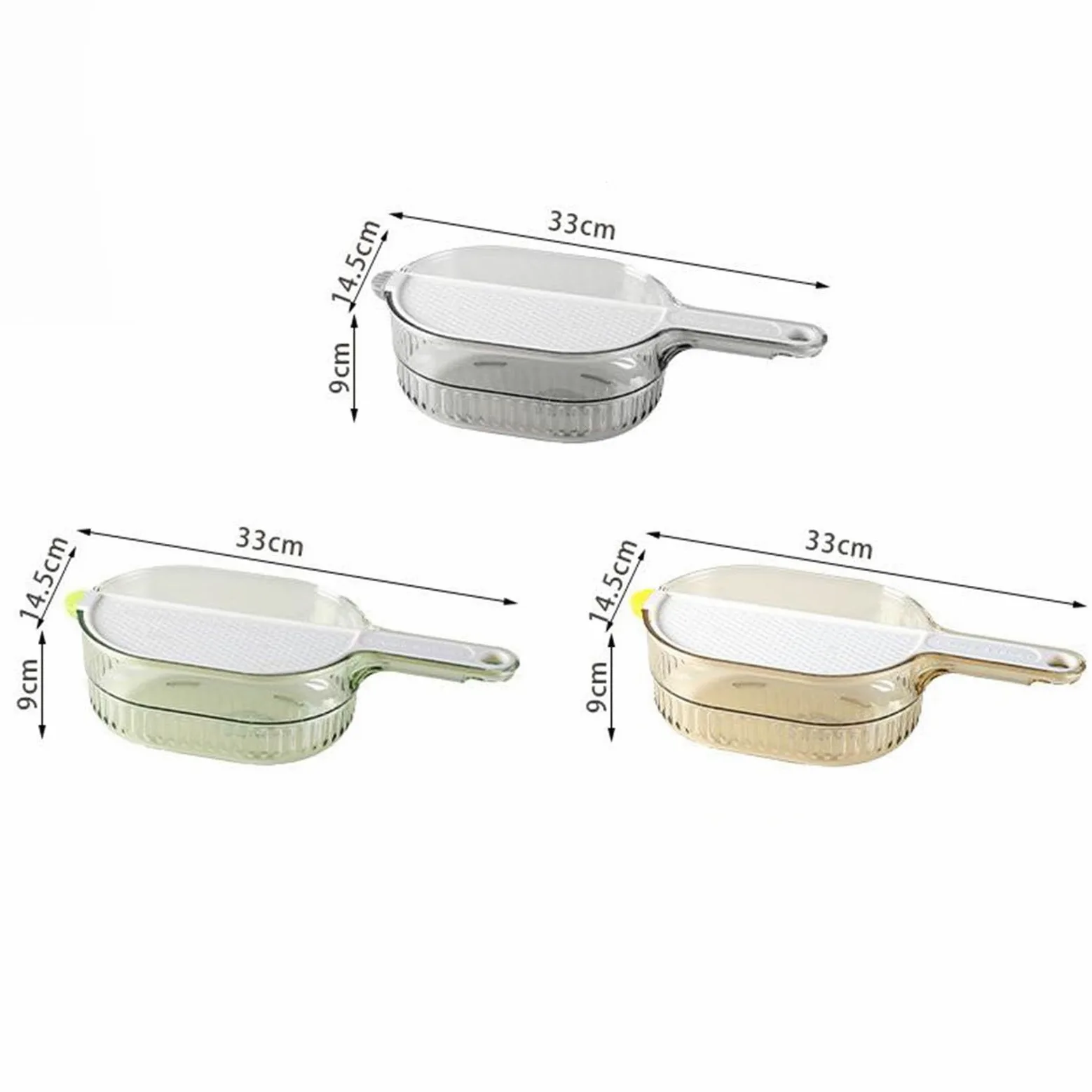 Colador de Verduras, Cesta de arroz for Cocina, Cesta escurridora de Verduras y Frutas, Cuenco for Lavar arroz para Remojar(Jaune)