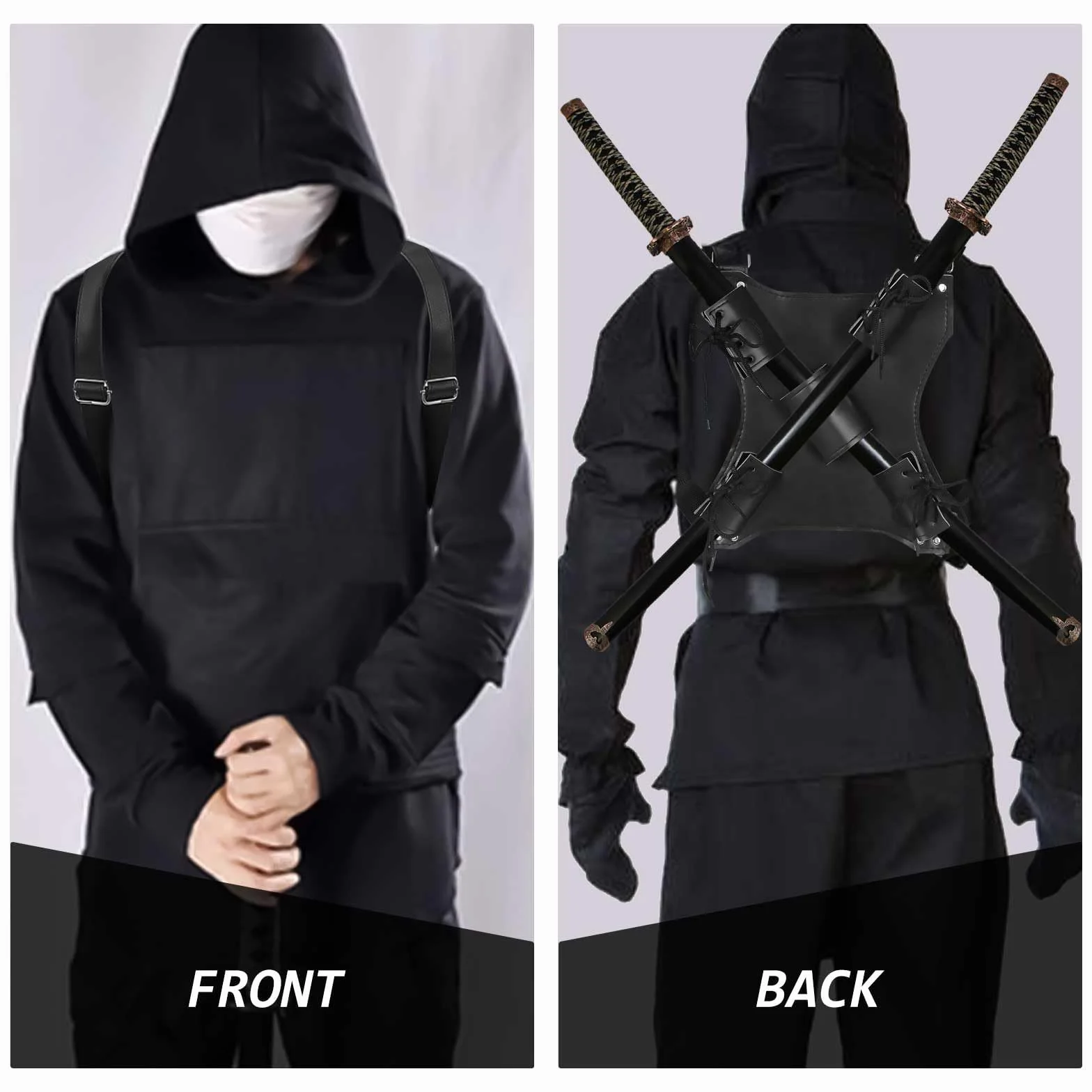 Funda de Espada Ajustable Portador con Cinturón Medieval para Katana Samurai Cosplay Accesorio