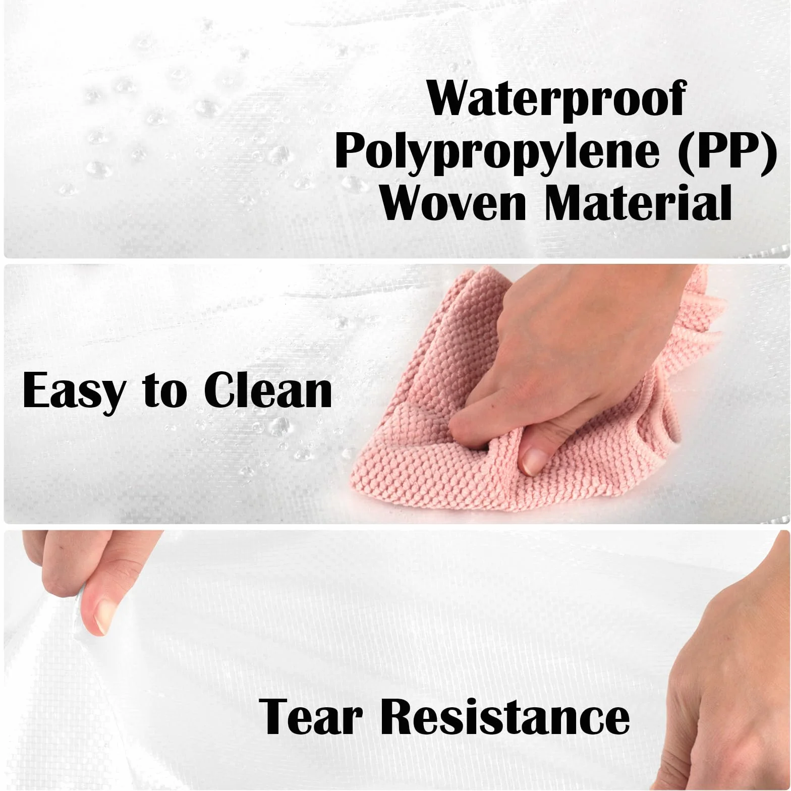 Withosent 100L Grande Bolsa de Almacenamiento, 2 Piezas Impermeable Bolsas de Mudanza con Cremallera y Asa, Bolsas para Guardar Ropa Edredones, Alternativa a las Cajas de Mudanza, Transparente