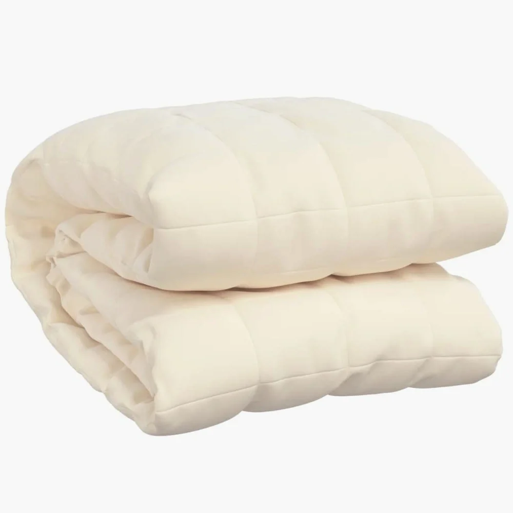 Gecheer Manta ponderada, color crema claro, 122 x 183 cm, 5 kg, tejido PLT2705