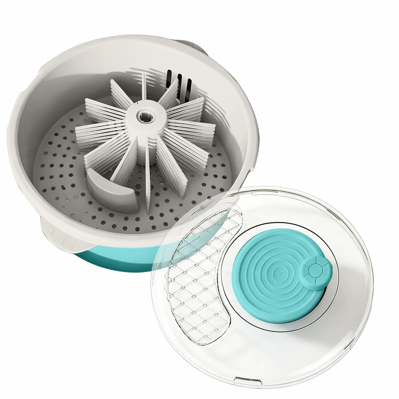 Centrifugador de ensalada Limpieza manual Secado rápido Limpiador multiusos | - Y lavadora de verduras para bayas, ensaladas, alimentos, cereales, hogar, cocina, apartamento,