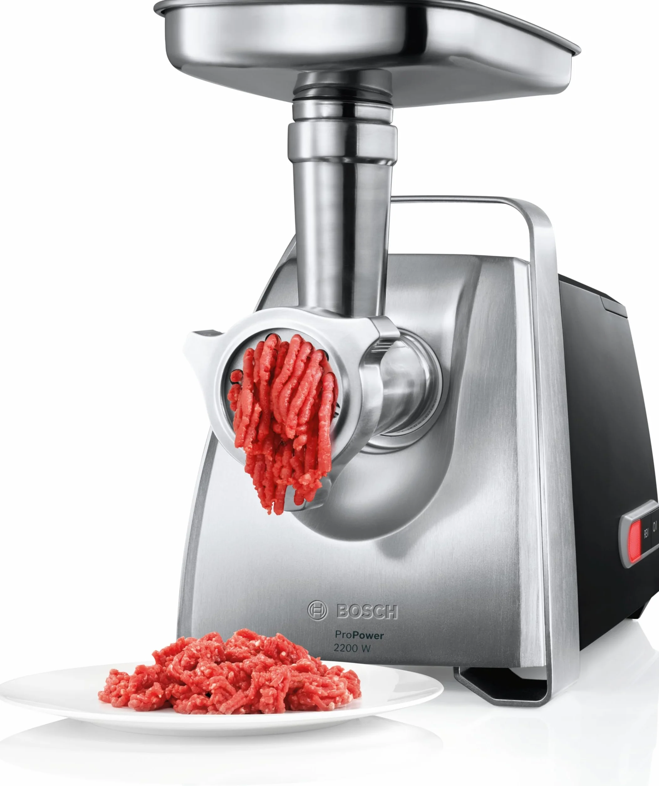 Bosch - Picadora de carne ProPower, 2200 W, Capacidad de 4,3 kg, Negro, MFW68660