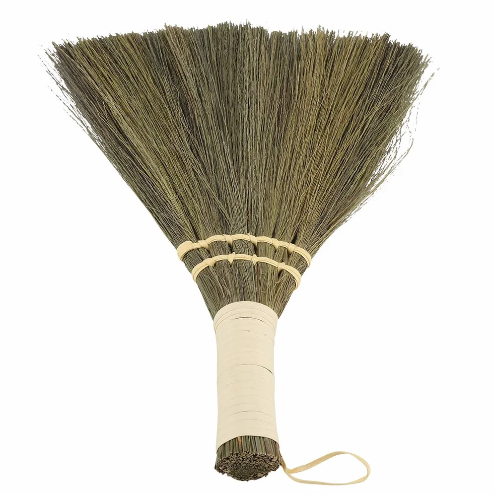 Escoba De Paja, Acouto Manual Para El Hogar Paja Trenzada Pequeña Escoba Polvo Hecho A Mano Limpieza De Suelos Escoba De Barrido Suave Hos