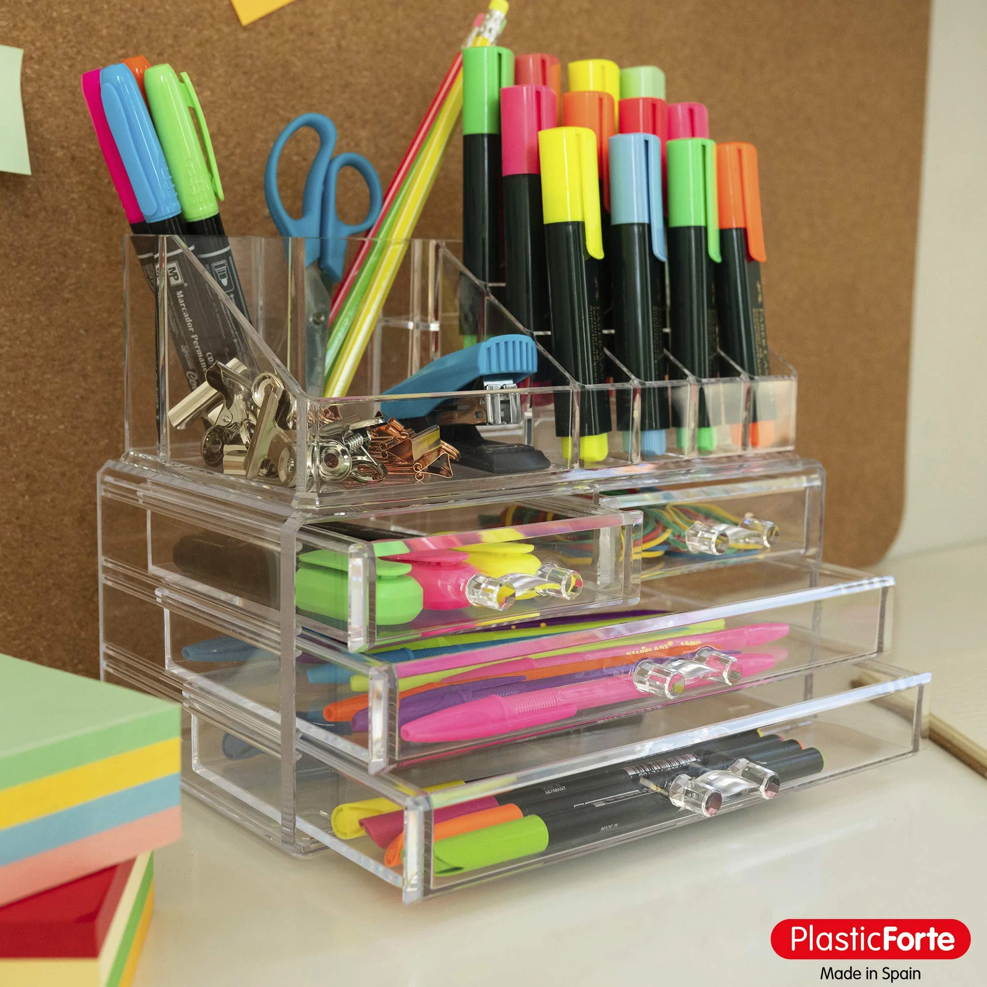 Plastic Forte Organizador Cosmética Nº7, Acrílico, Medio