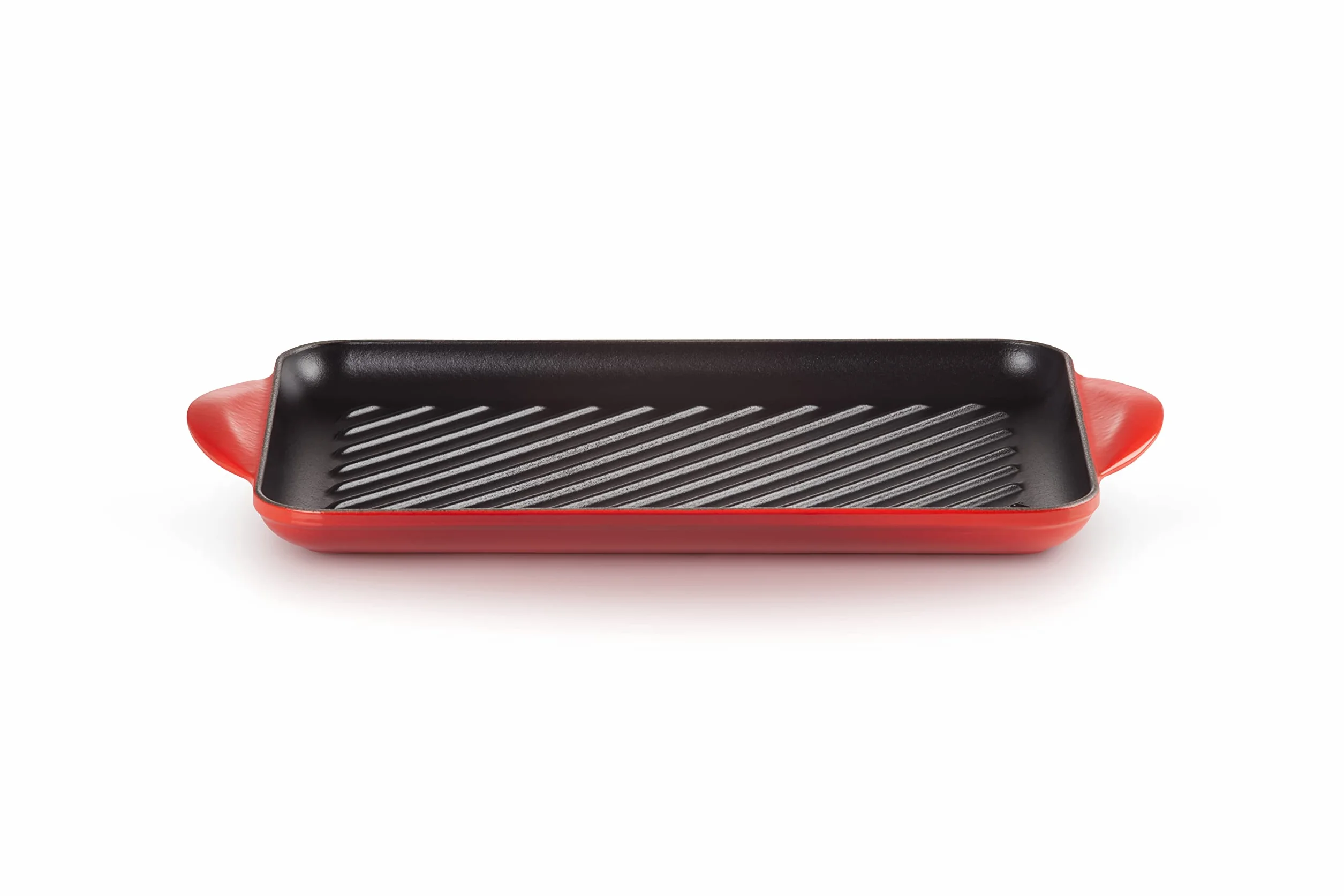 LE CREUSET Parrilla rectangular grill de hierro fundido, 32 cm, Cereza, 20202320600460