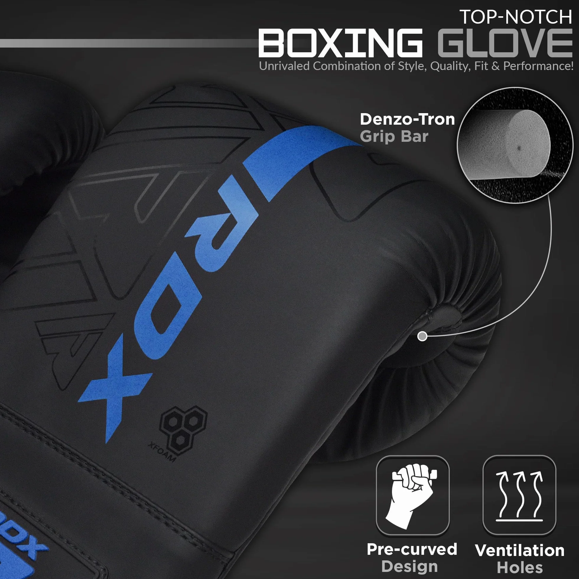 RDX Guantes de Boxeo Maya Hide Cuero para Entrenamiento, Saco, Sparring, Muay Thai, MMA