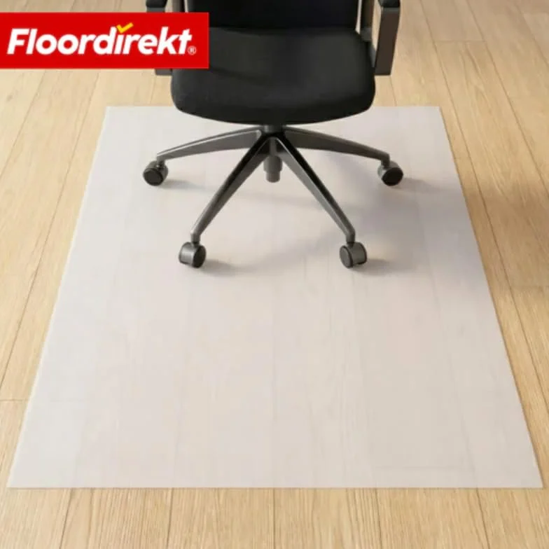 Floordirekt Esterilla protectora para suelo Neo Milky semitransparente, color blanco leche, de polipropileno (PP), para suelos duros como parqué y laminado, tamaño: 110 x 190 cm