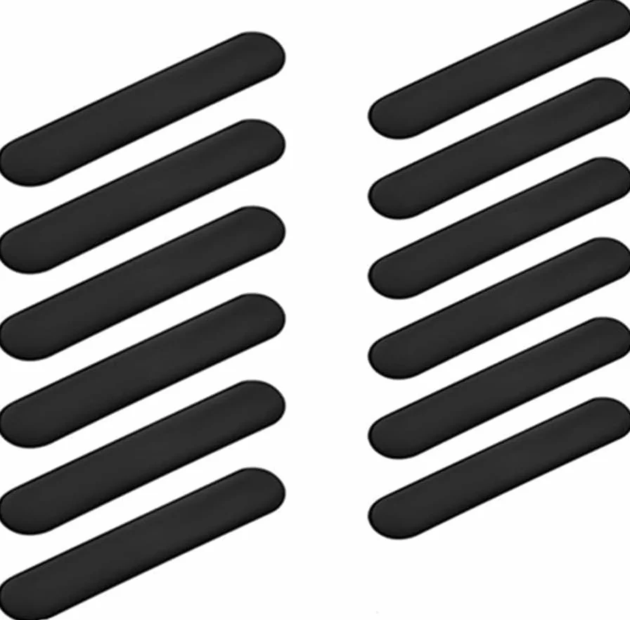 Cinta de plomo para raquetas de tenis, 12 unidades de cinta de plomo para raquetas de benis, aumentar el contrapeso, cinta de plomo autoadhesiva para golf, remo negro, cinta autoadhesiva
