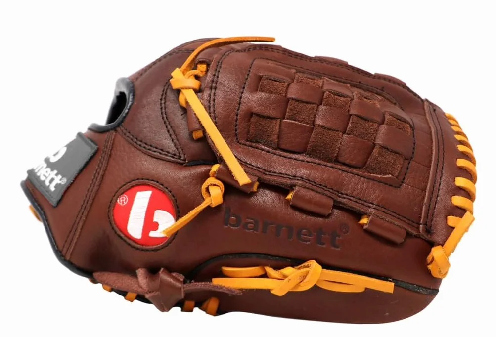 Barnett GL-120 Guante de béisbol Outfield 12 pulgadas piel auténtica marrón