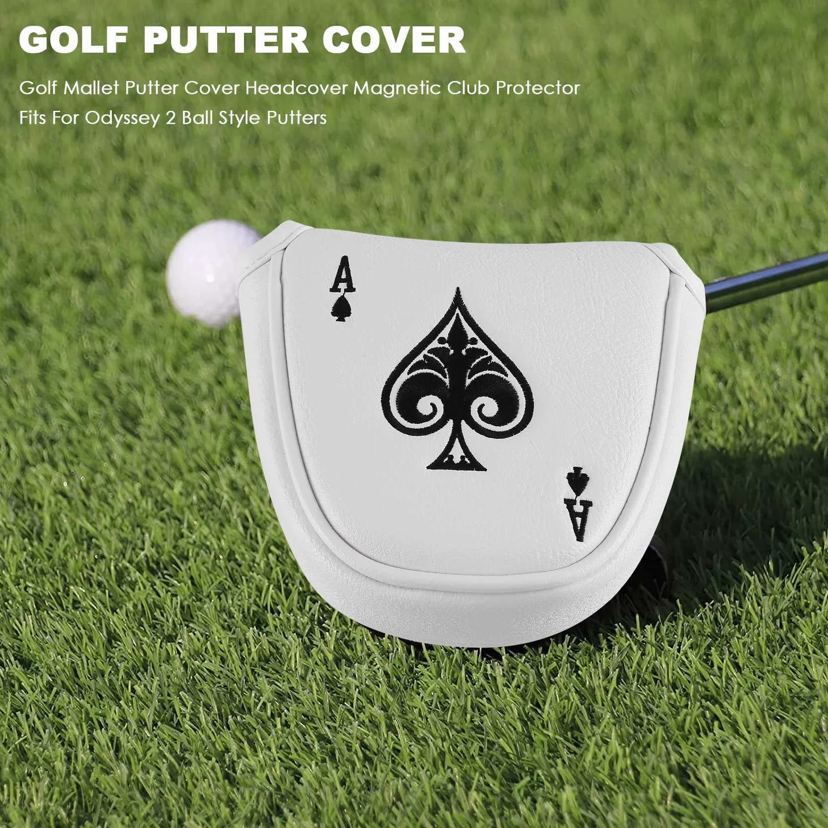 Cubierta magnética para putter de golf, compatible con 2 Ball, LH