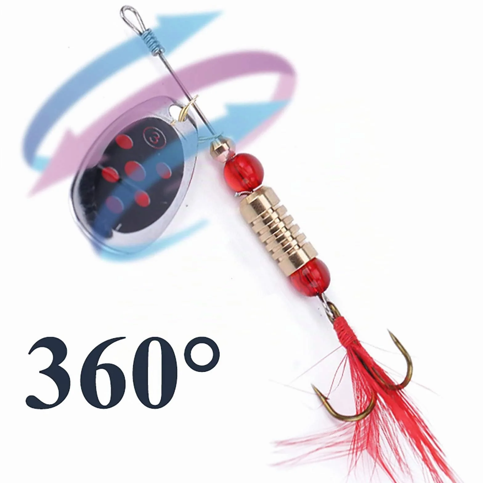 Croch Kit Señuelos de Cucharilla de Pesca para Lucio Perca Trucha