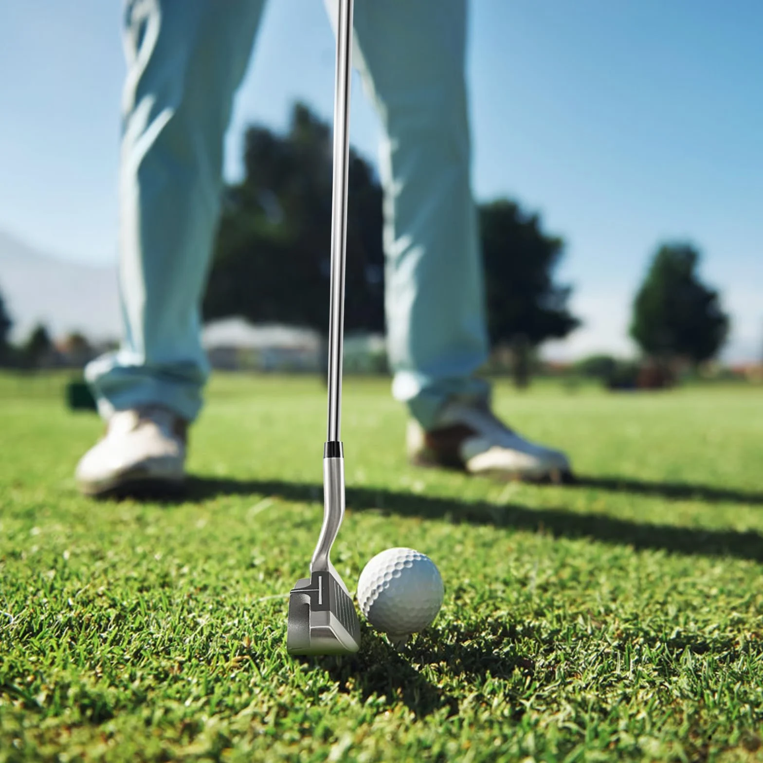 LIFEZEAL Palo de Golf Wedge Acero Inoxidable Putter Diestros 72° 89cm Plata