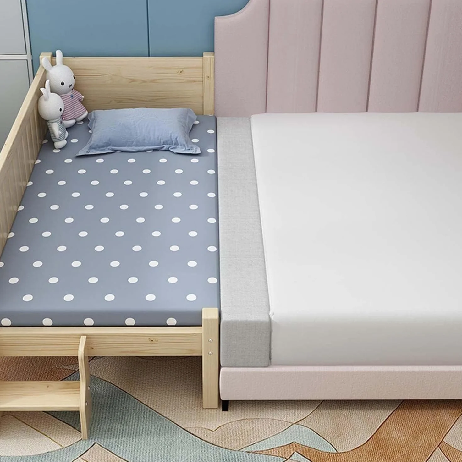 Relleno de Espacio de Cama, Cierra el Espacio Entre la Pared de la Cabecera o el Pie, Suave y Cómodo Relleno de Espacio Cama Rectangular, para Cama Individual/Doble/King(H,150x15x12cm/53x6x4.7in)