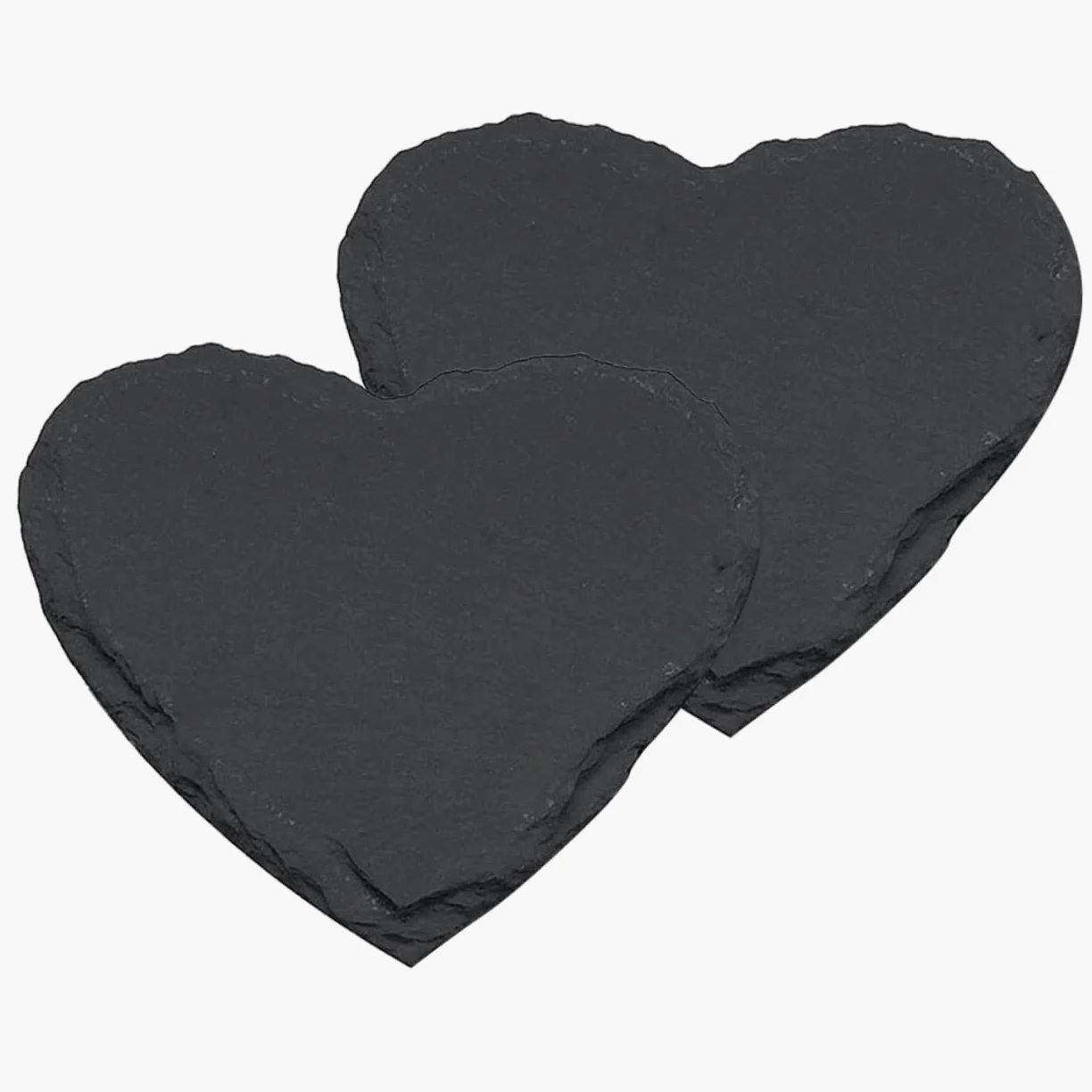 Cabilock 2piezas Platos Para Carne De Pizarra Natural Corazón Para Servir y Guardar Diseño Único