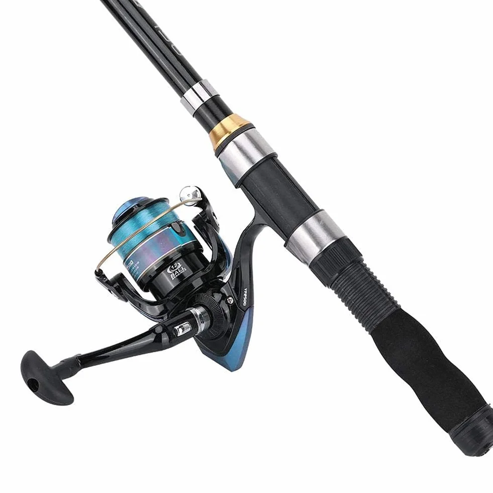 Alomejor Mini Caña de Pescar 1.9M para Pesca en Mar y Agua Dulce - 7 Tamaños con Accesorios