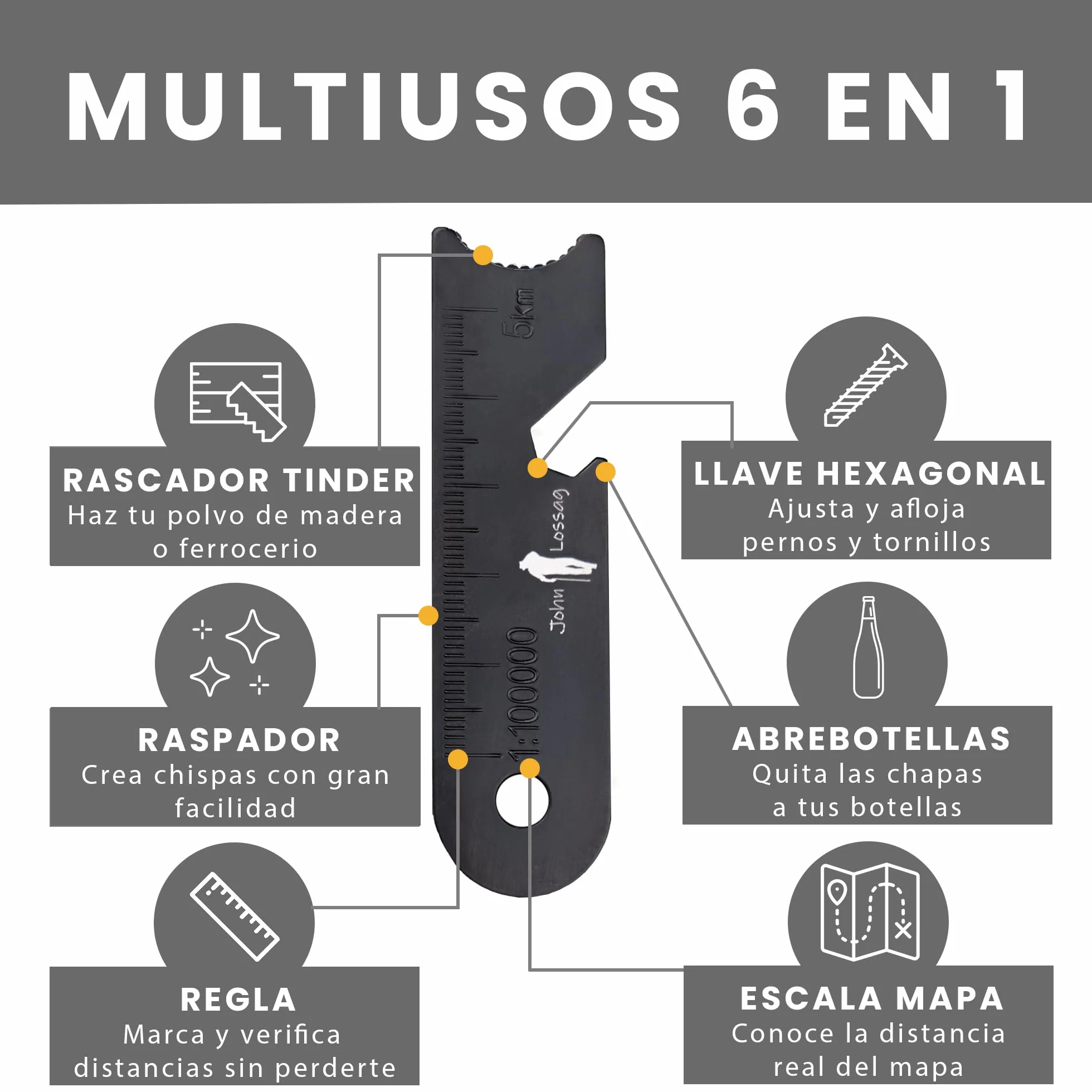 ecoFire Profesional Kit Supervivencia Pedernal Ferrocerio Pulsera Paracord Mechero Iniciador Fuego Camping Bushcraft