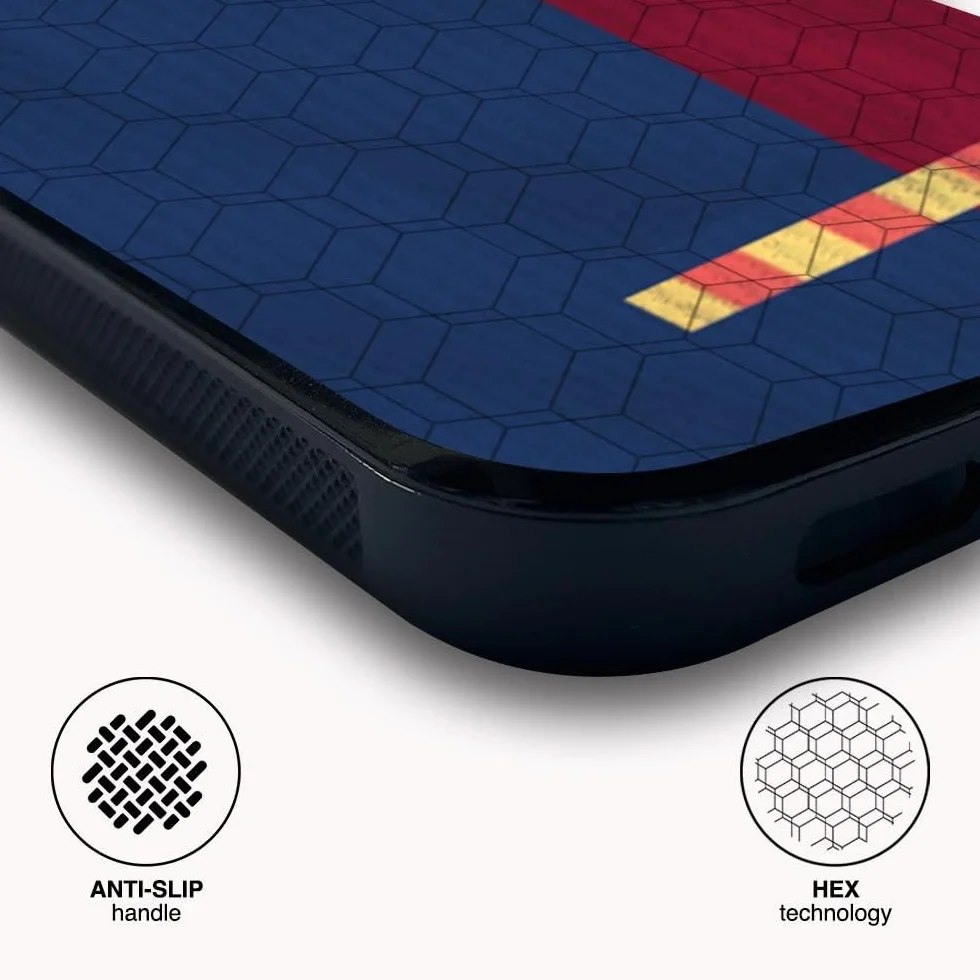 Funda Móvil Apple iPhone 17 FC Barcelona Edición Clásica Carcasa Efecto 3D Patentado Protección Ligera Resistente Negro