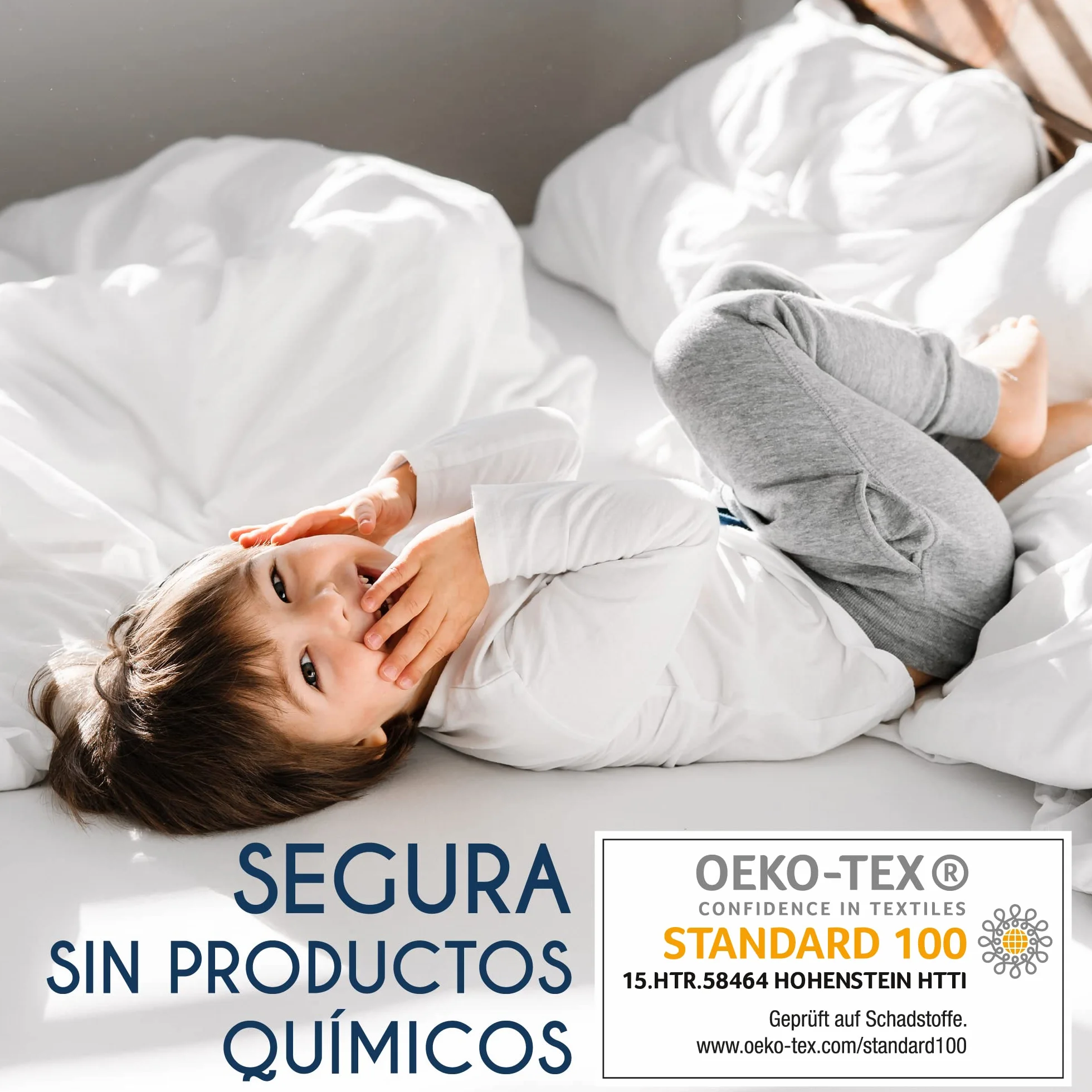 Dreamzie Juego de 2 Sabanas Cuna 60x120 Algodon Ajustables - Oeko Tex Certificado - Blanco Y Beige - Sabana Bajera Cuna 60x120 Algodon 100% Jersey
