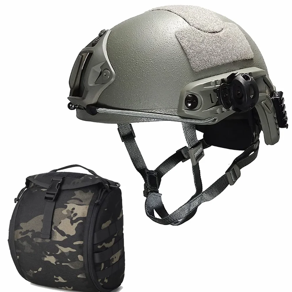 Táctico NIJ IIIA Estándar Kevlar Negro Ejército Rápido A Prueba De Balas Casco Balístico Militar, con Un Peso De 1,45 Kg, con Bolsa De Almacenamiento Casco (Color : G)