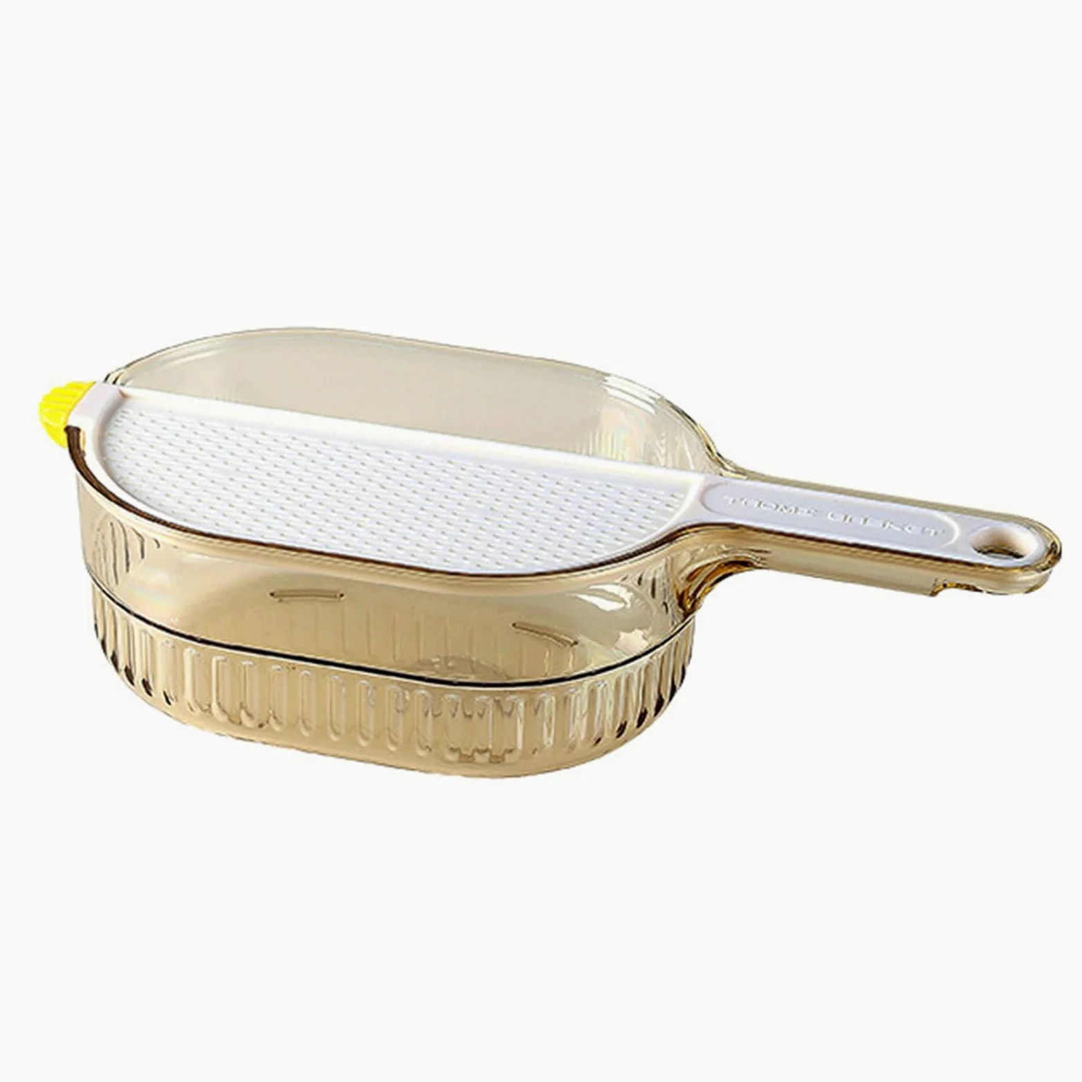 Colador de Verduras, Cesta de arroz for Cocina, Cesta escurridora de Verduras y Frutas, Cuenco for Lavar arroz para Remojar(Jaune)