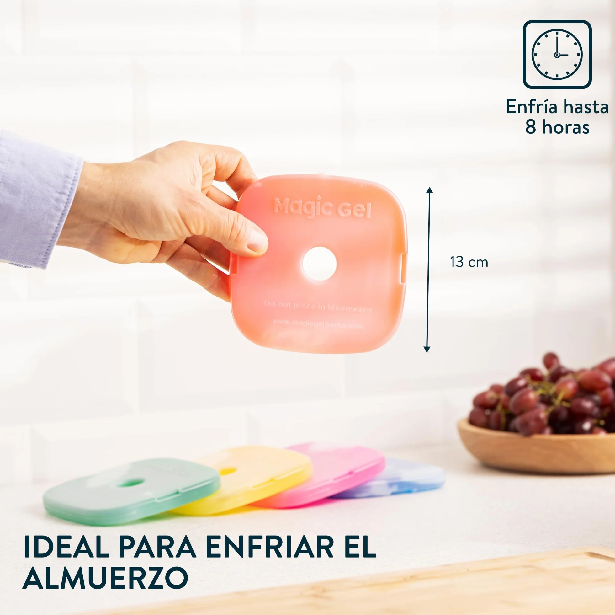Magic Gel Ice Pack Nevera Portatil 5x Acumuladores de Frio para Taper Fiambrera