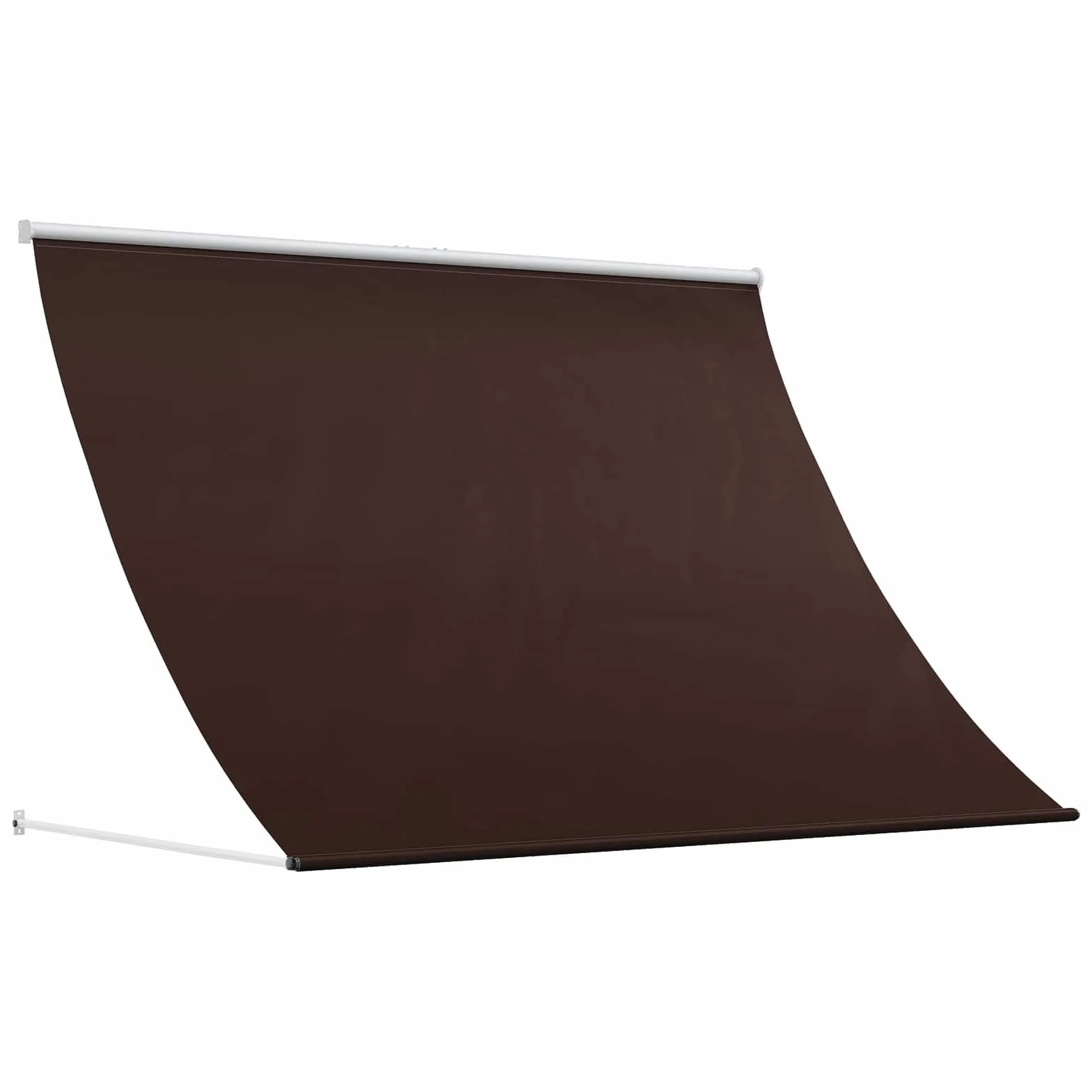 Toldo Marrón 100 x 150 cm | Altura y ángulo ajustables, poliéster 180 g/m² con revestimiento de PU, marco de acero, impermeable, para terraza y balcón