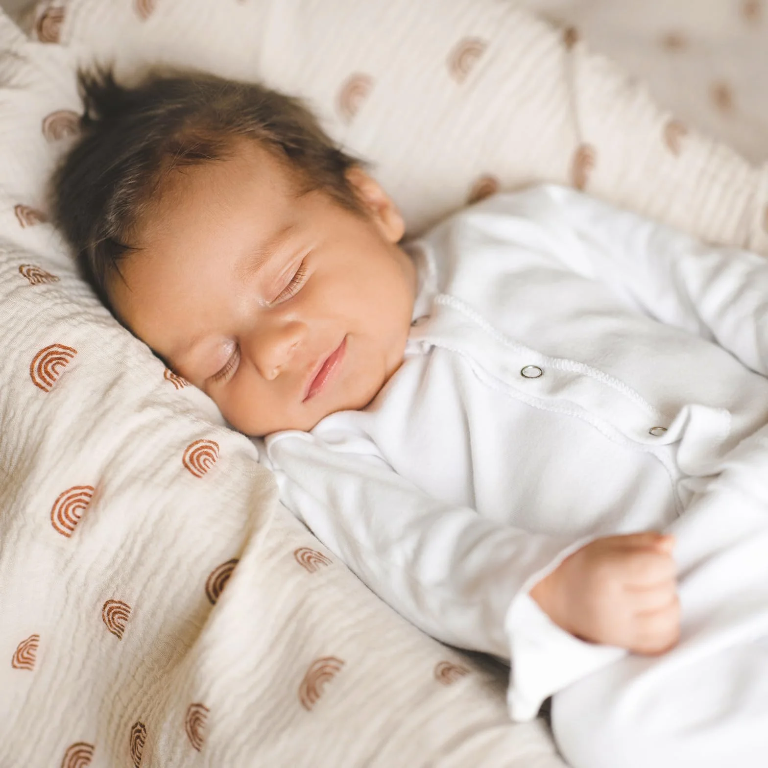 Muselina Manta Bebé 100x100cm, 3 Piezas Grande Mantas Swaddle de Muselina de Algodón, Suave & Respirable Manta Envolvente Bebe para Recién Nacidas, Unisexo (Arcoíris)