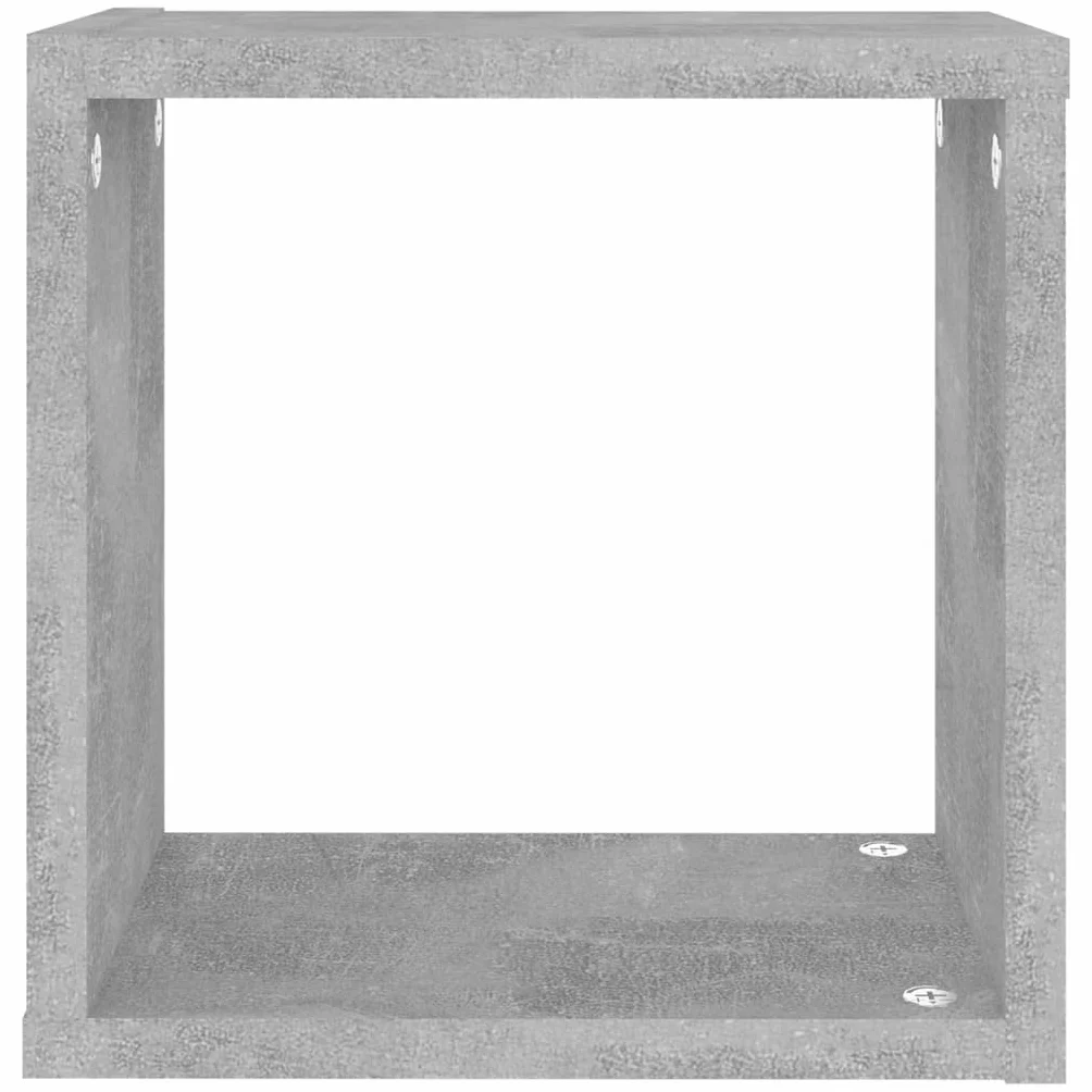 vidaXL 2X Estante Cubo Pared Estantería Colgante CD Libros Coleccionables Fotos Premios Adornos Decoración Librerías Hogar Gris Hormigón 26x15x26 cm