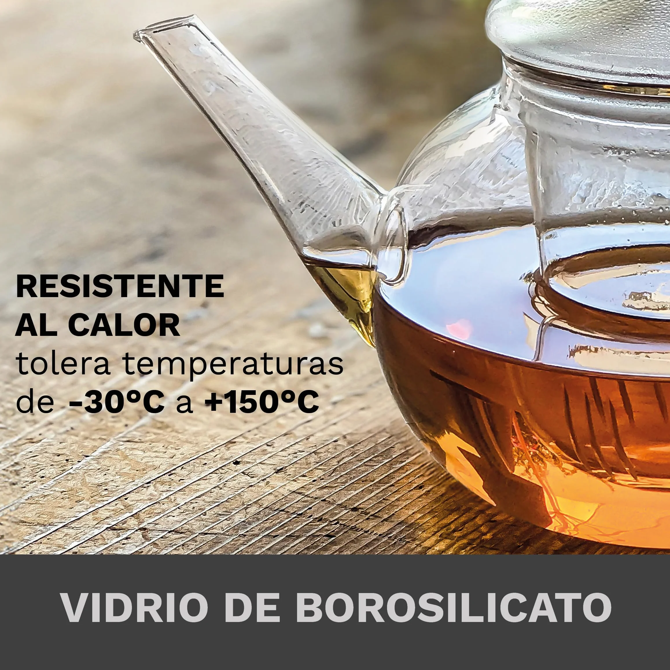 Creano Tetera de Vidrio Clásica 800ml con Filtro de Vidrio y Tapa de Cristal – Diseño Integral de Vidrio para una Infusión Pura y Natural