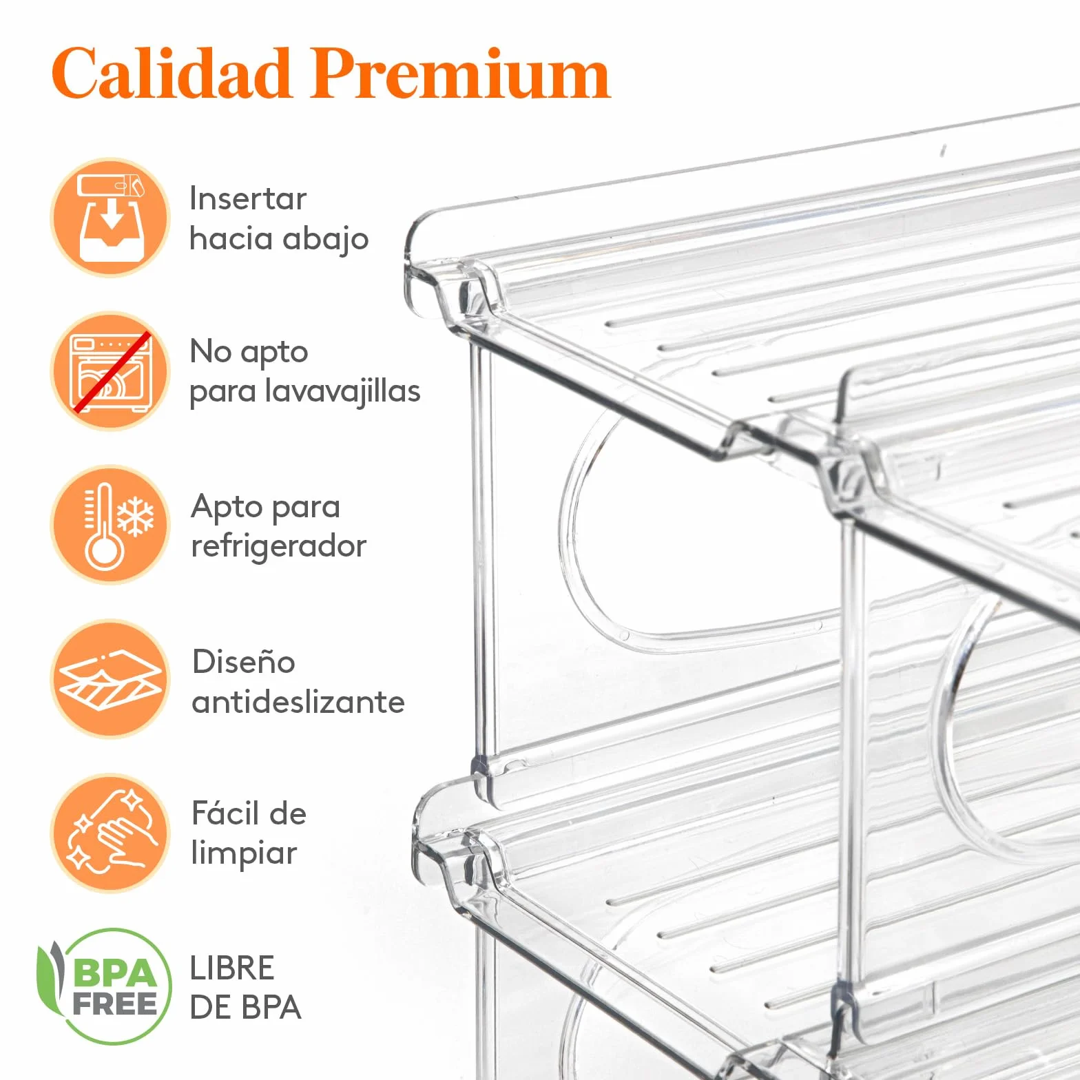 Lifewit Botellero Frigorifico para 12 Botellas, 3 Niveles Apilables Botellero para Vino, 42 x 20 x 23 cm Organizador Botellas