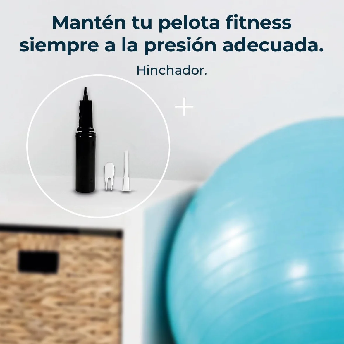 Cecotec Fitball DrumFit 65 Piłka do Pilates Fitness 65 cm Maksymalne Obciążenie 200 kg